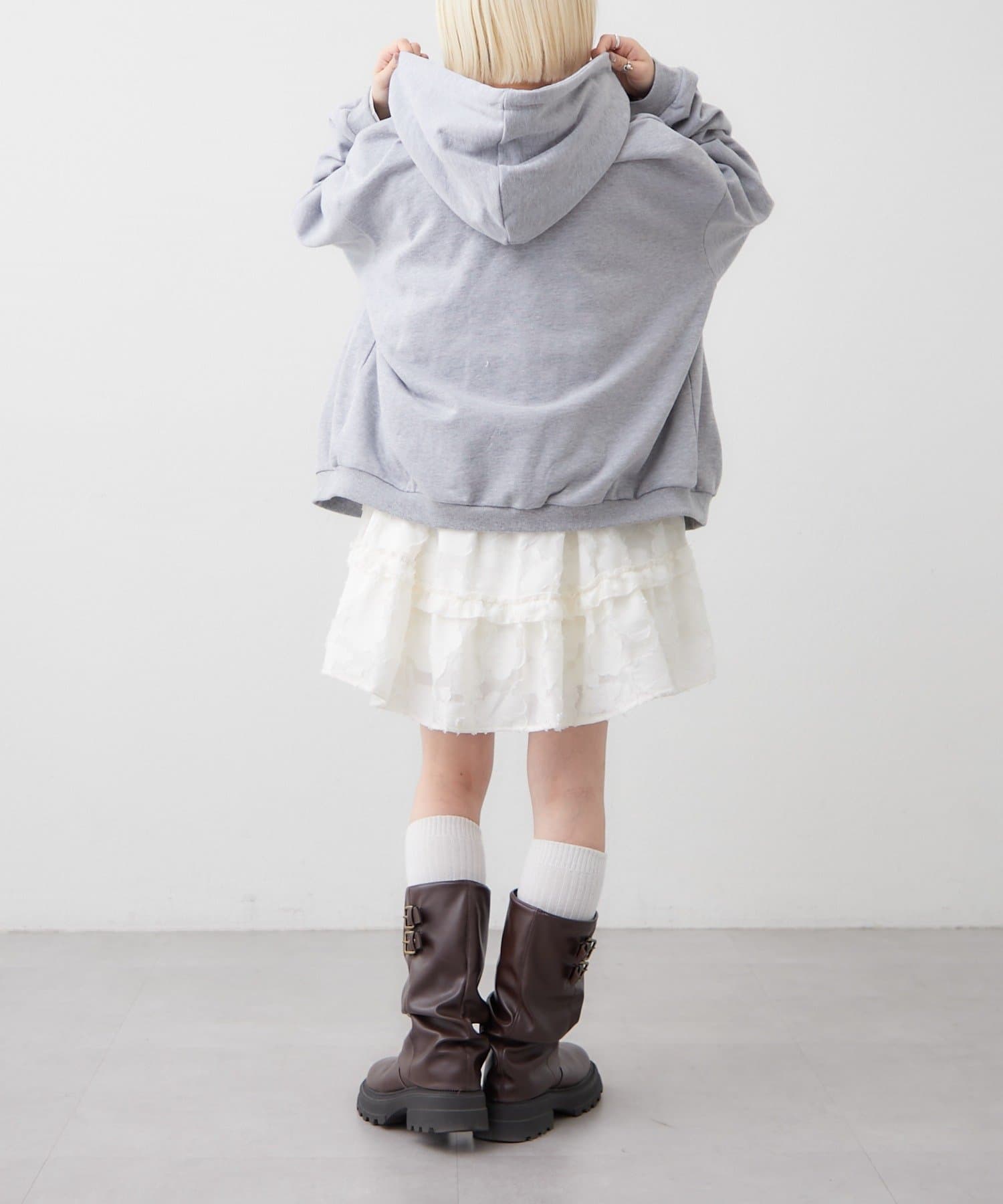 w closet(ダブルクローゼット) パッチワークパーカー