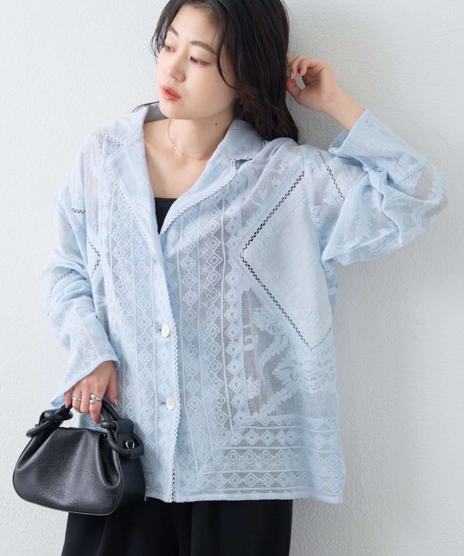 CIAOPANIC TYPY(チャオパニックティピー) 【india】レースリメイク風シャツジャケット