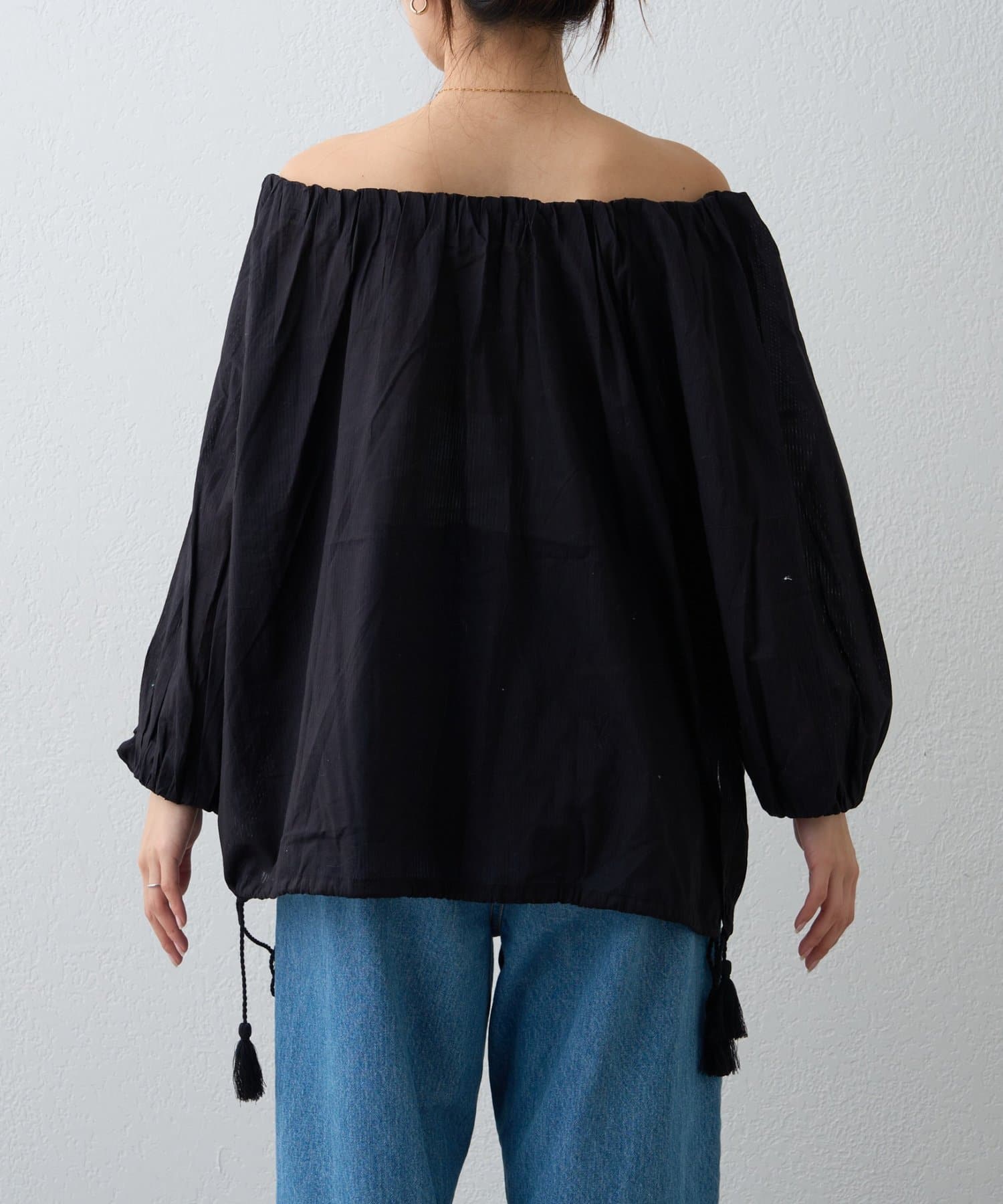 CIAOPANIC TYPY(チャオパニックティピー) 【india】2WAY裾紐ギャザードビーブラウス