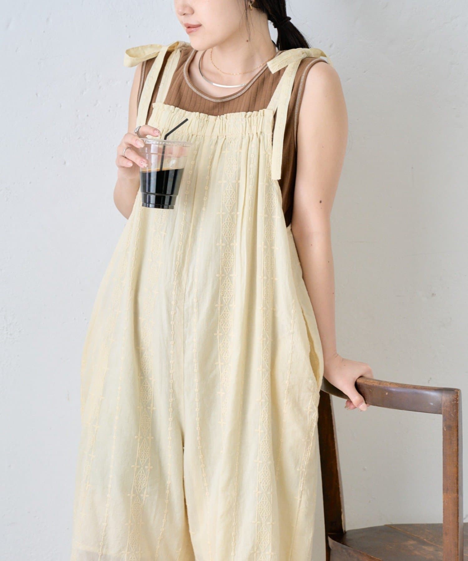 CIAOPANIC TYPY(チャオパニックティピー) 【india】アソート肩紐リボンサロペット