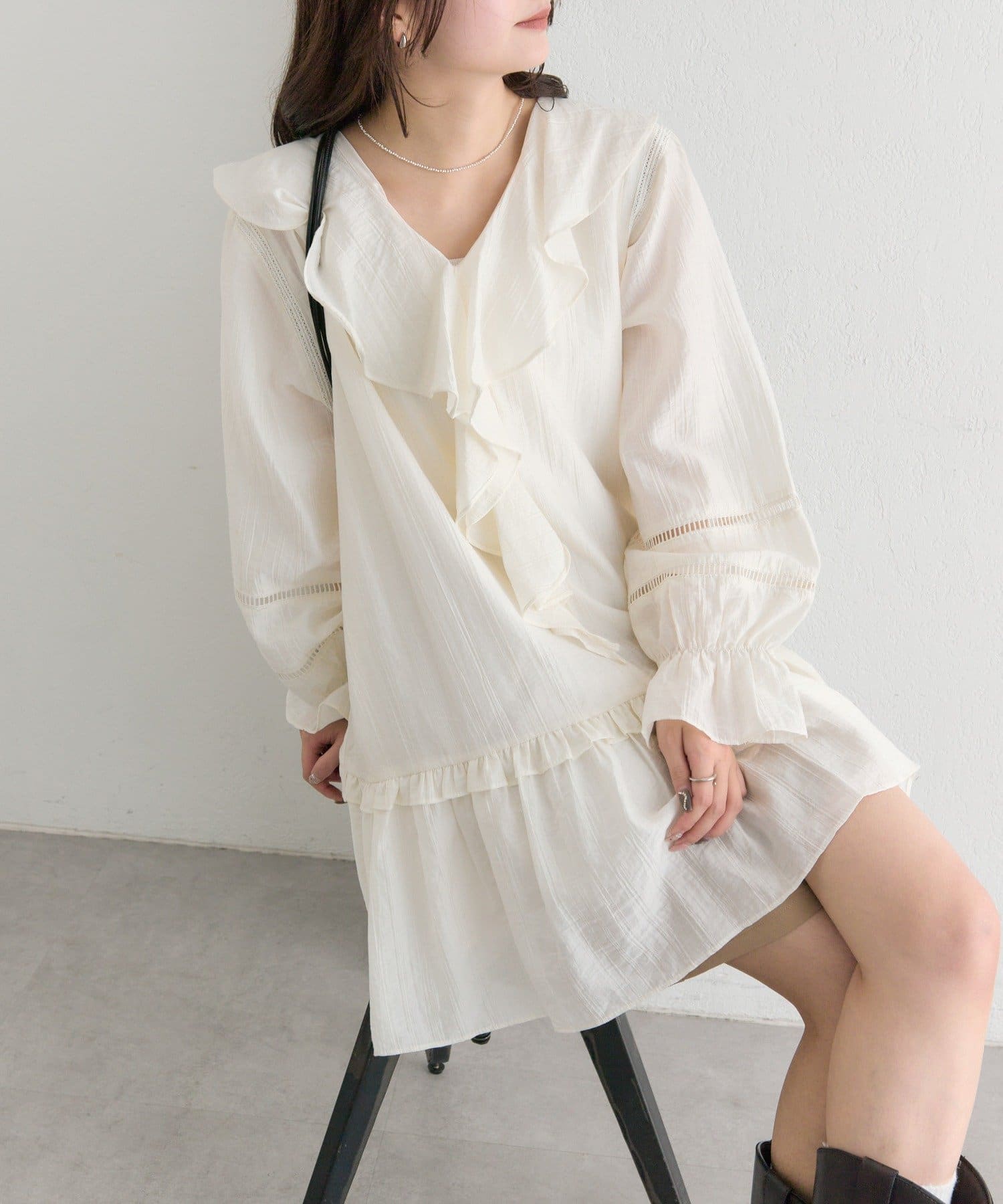 mystic(ミスティック) ラッフルティアードミニワンピース