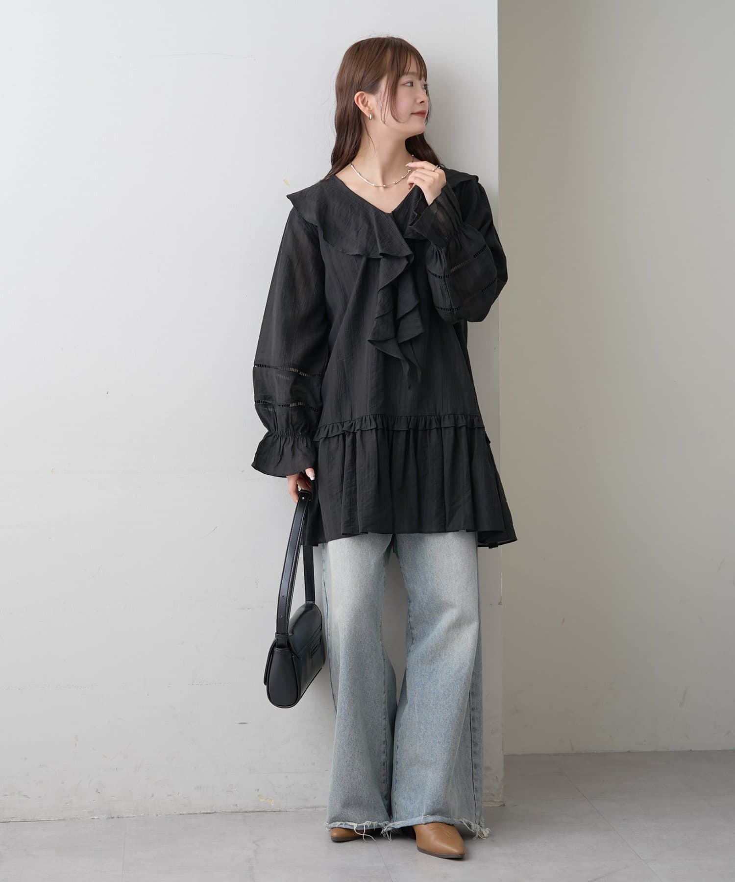 mystic(ミスティック) ラッフルティアードミニワンピース