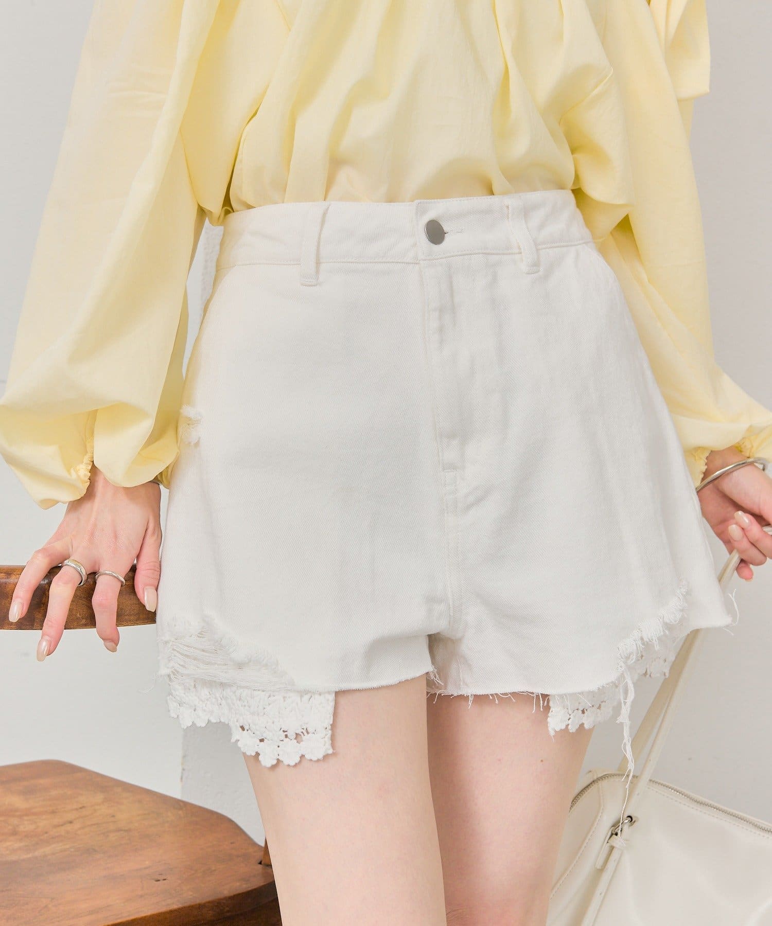 mystic(ミスティック) レースポケットショートパンツ