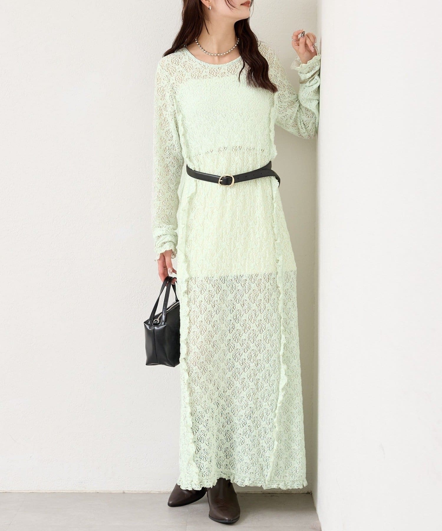 mystic(ミスティック) カットレース切替ワンピース