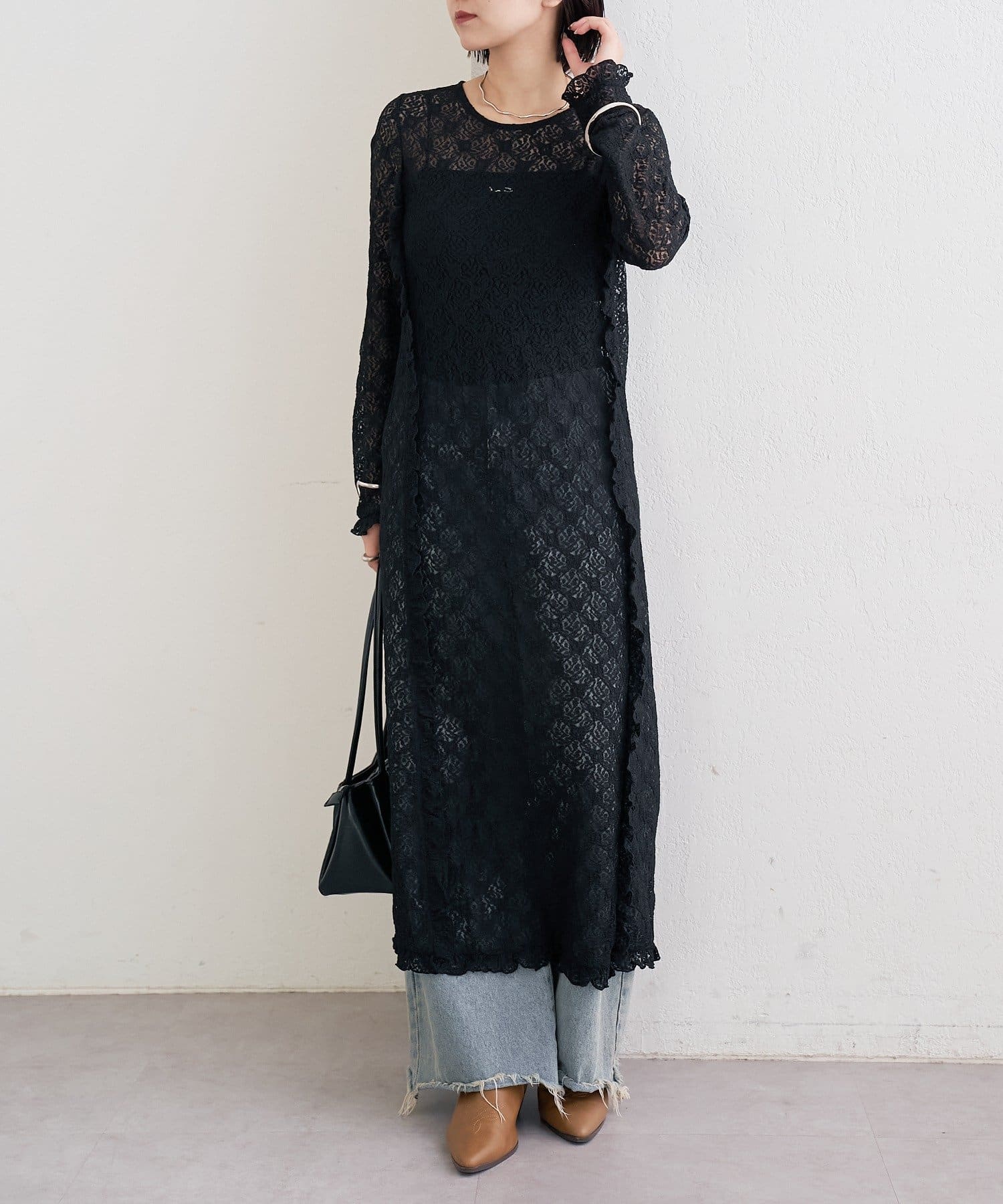 mystic(ミスティック) カットレース切替ワンピース