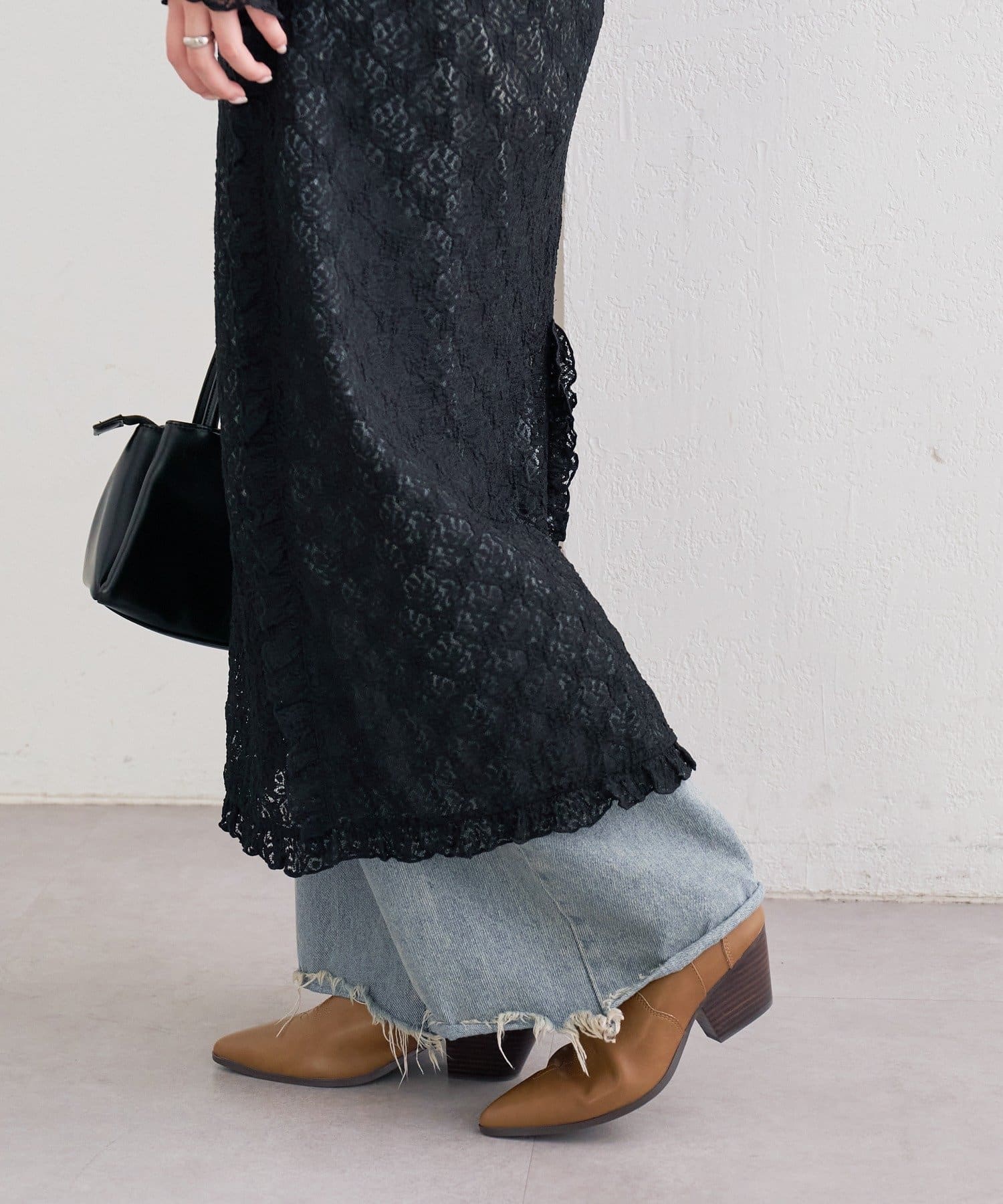 mystic(ミスティック) カットレース切替ワンピース