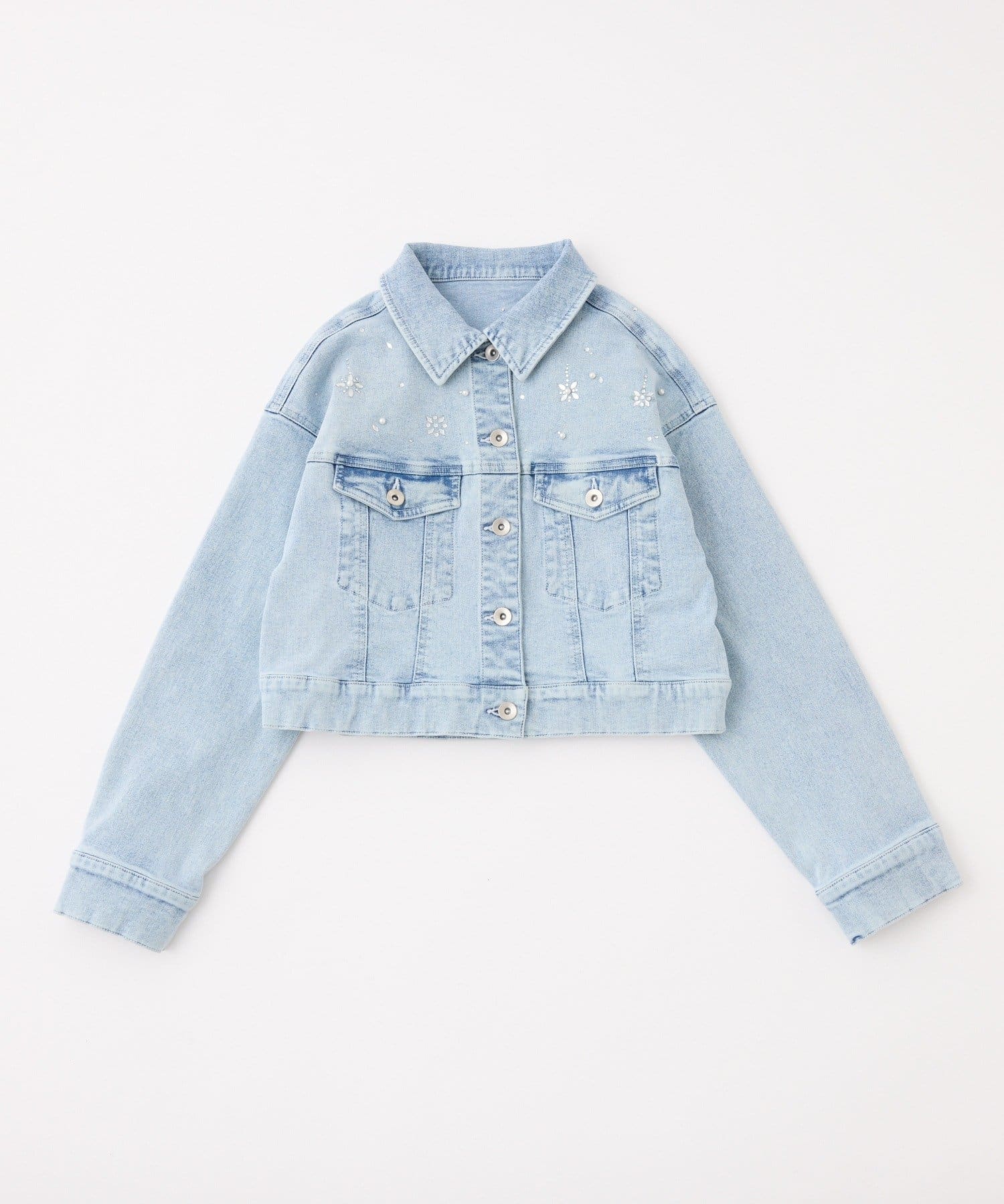 one after another NICE CLAUP(ワンアフターアナザー ナイスクラップ) ビジューデニムジャケット