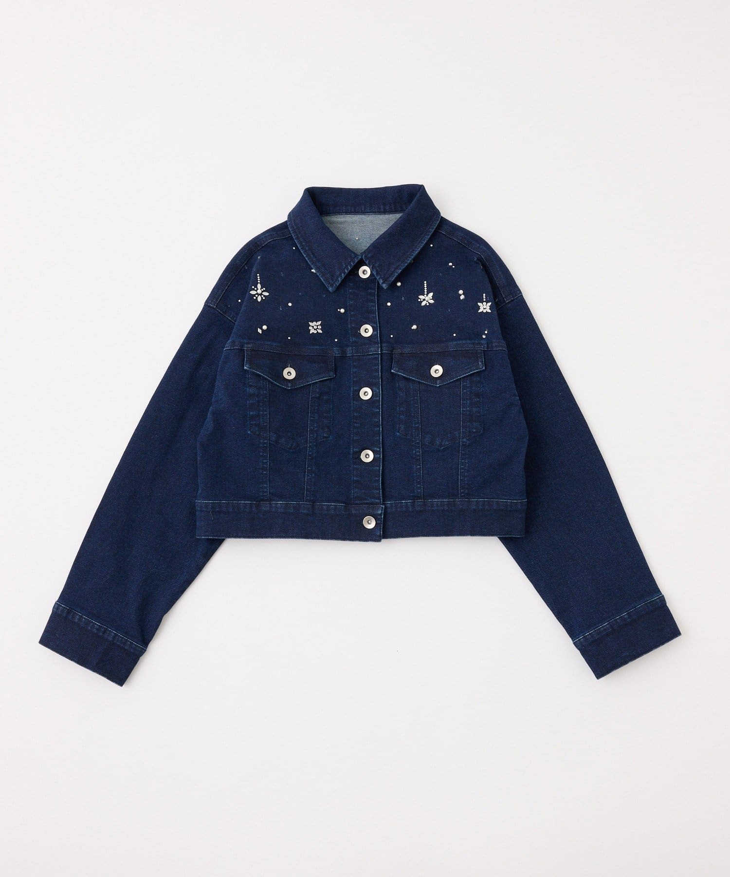 one after another NICE CLAUP(ワンアフターアナザー ナイスクラップ) ビジューデニムジャケット