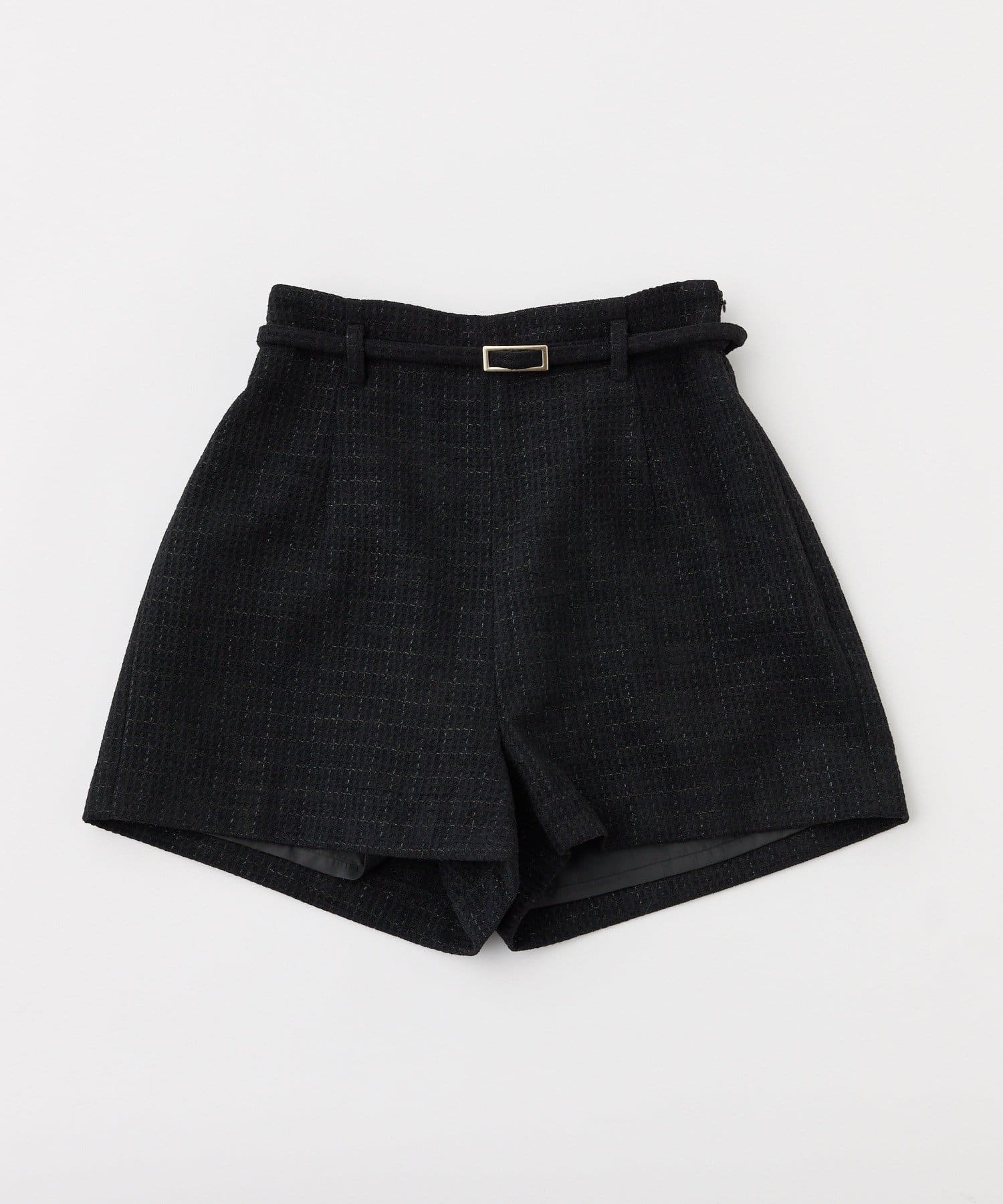 one after another NICE CLAUP(ワンアフターアナザー ナイスクラップ) 【セットアップ可能】ベスト付ツイードショートパンツ