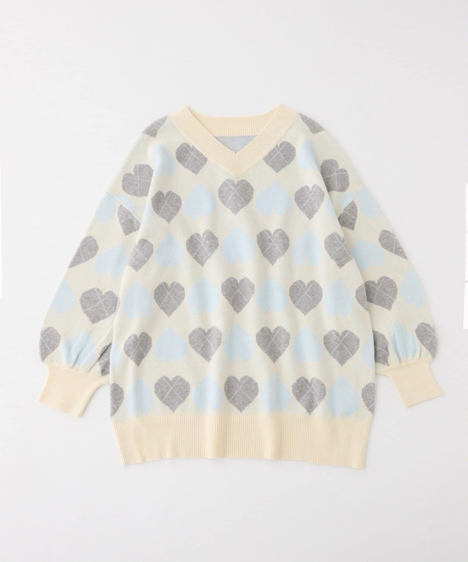 one after another NICE CLAUP(ワンアフターアナザー ナイスクラップ) 【Heart collection】ジャガードワンピ