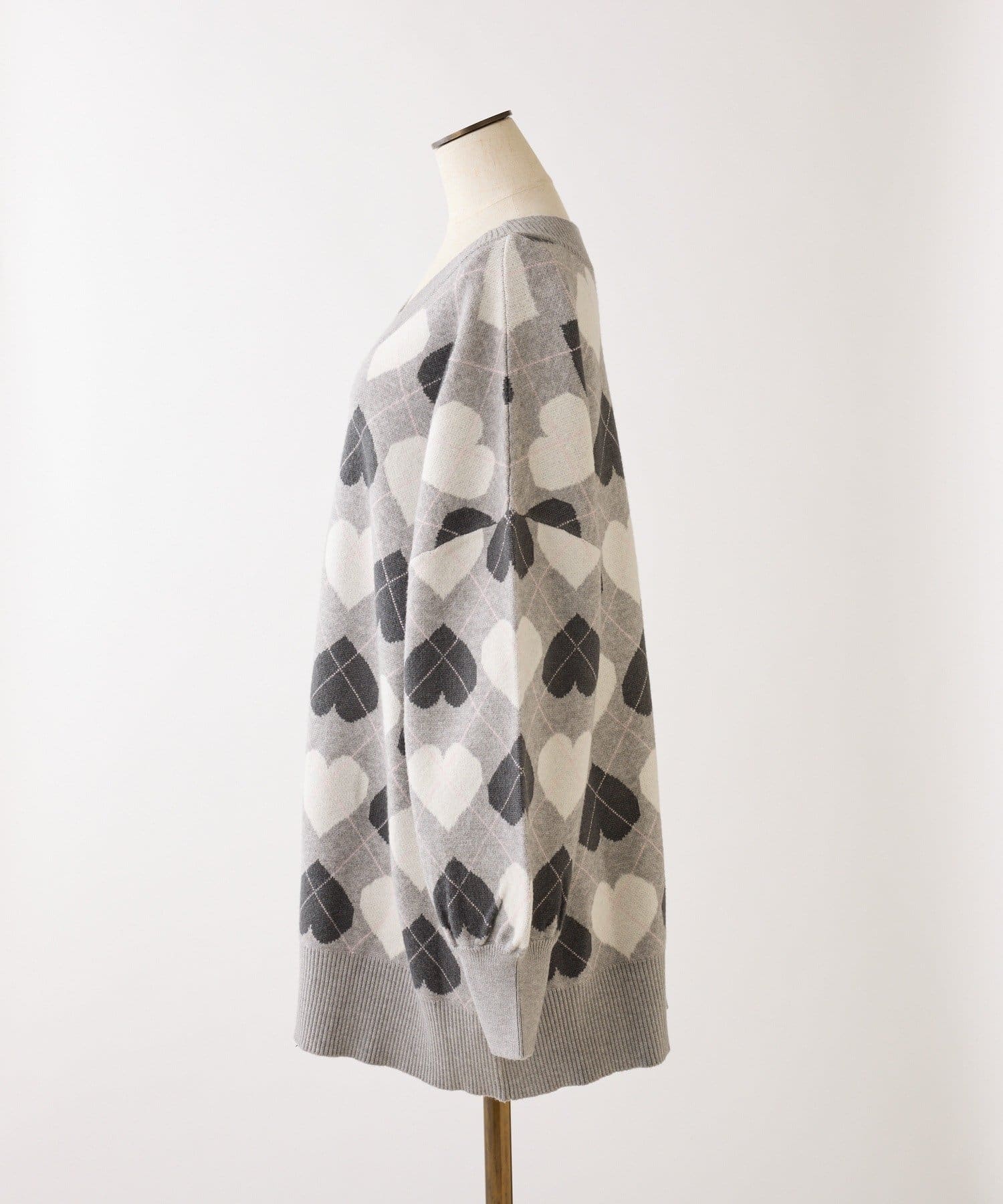 one after another NICE CLAUP(ワンアフターアナザー ナイスクラップ) 【Heart collection】ジャガードワンピ