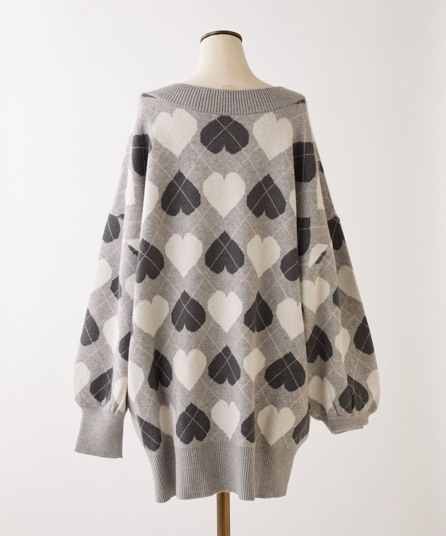 one after another NICE CLAUP(ワンアフターアナザー ナイスクラップ) 【Heart collection】ジャガードワンピ