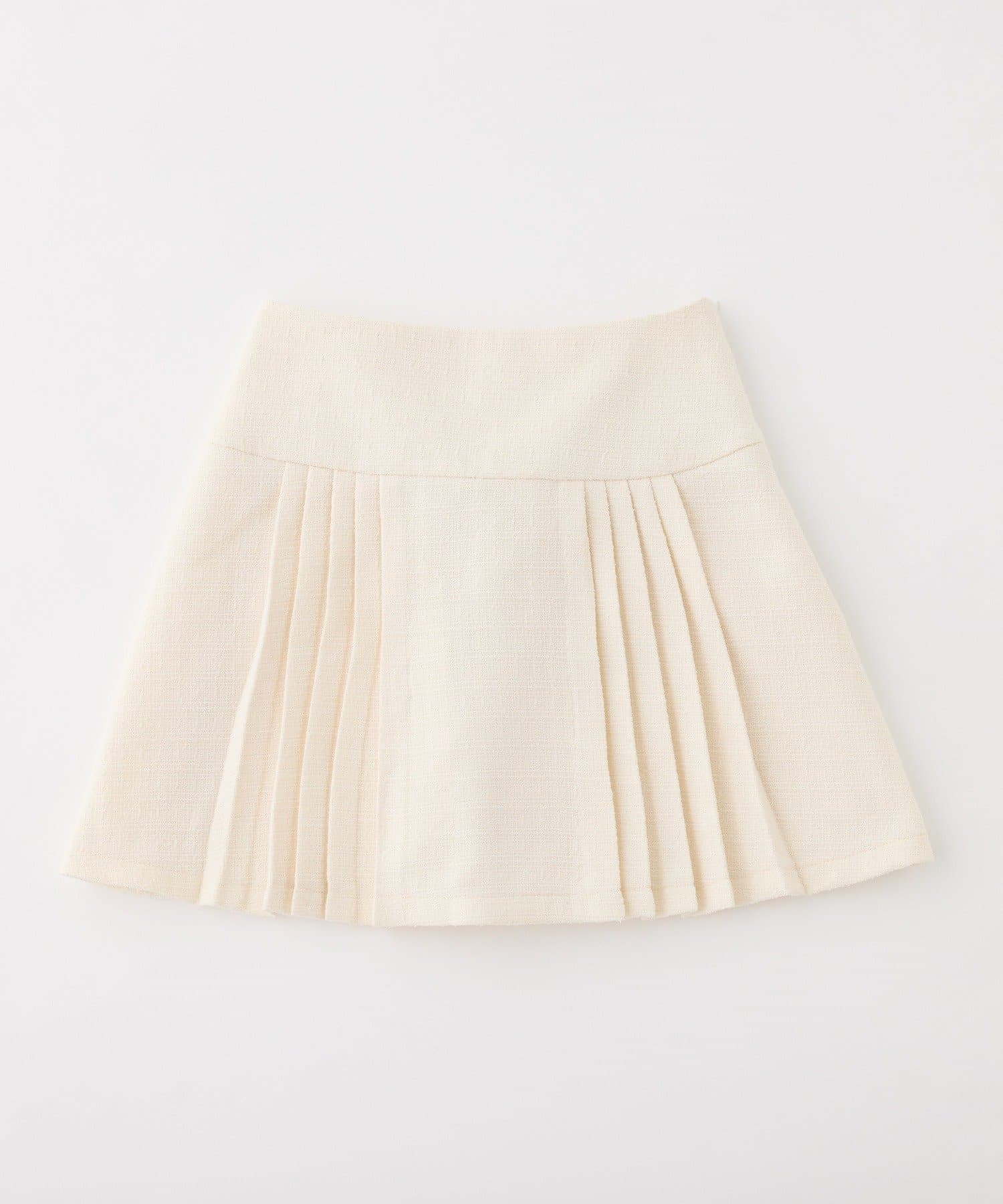 one after another NICE CLAUP(ワンアフターアナザー ナイスクラップ) 【premiumorder】ツイードプリーツスカート