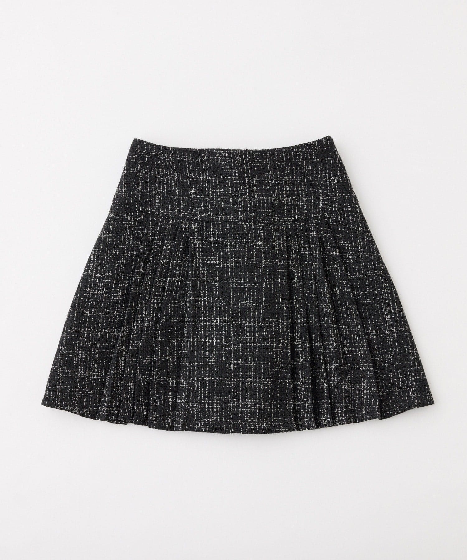 one after another NICE CLAUP(ワンアフターアナザー ナイスクラップ) 【premiumorder】ツイードプリーツスカート