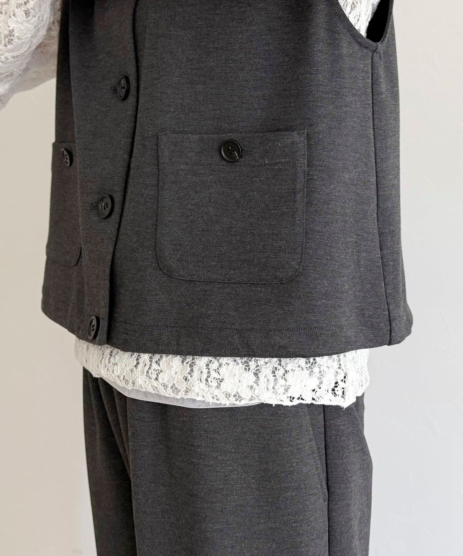 FREDY & GLOSTER(フレディ アンド グロスター) 【セットアップ対応】ポンチノーカラージレ