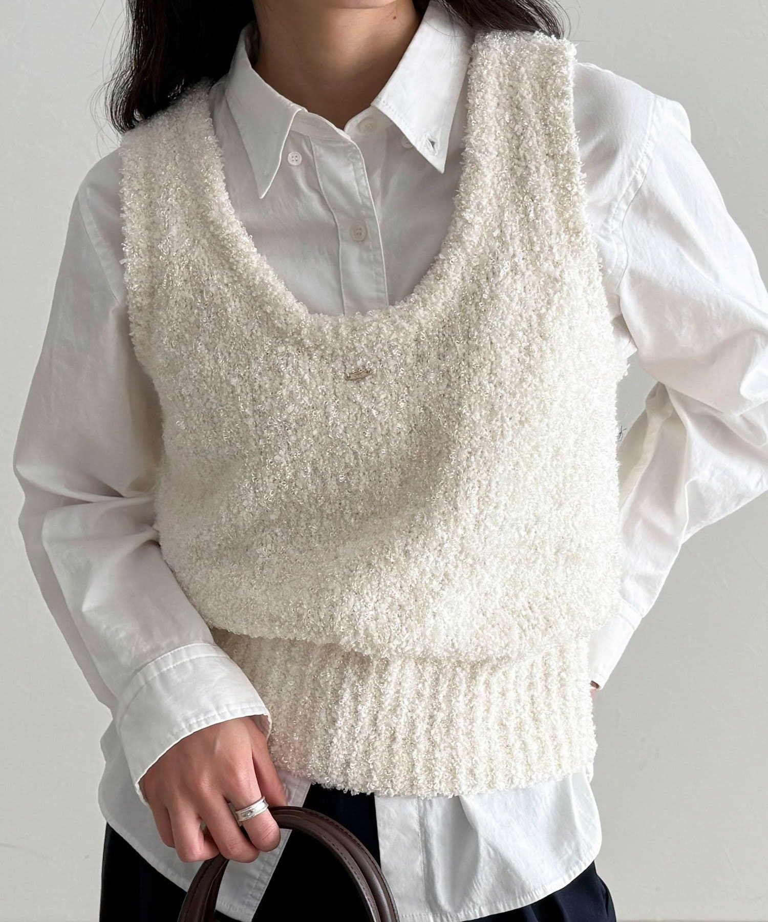 FREDY & GLOSTER(フレディ アンド グロスター) テープMIXニットベスト