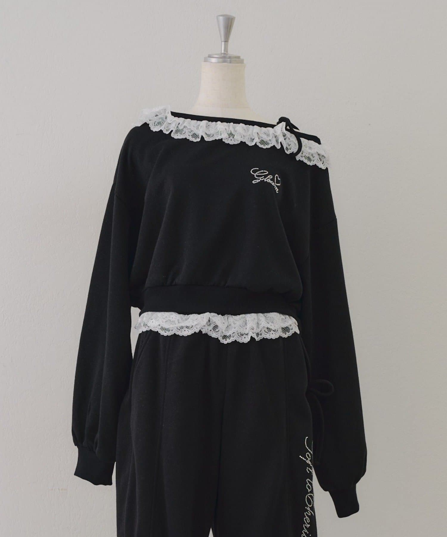 Remind me and forever(リマインドミーアンドフォーエバー) 【2026SS】【丈違い】ラメ裏毛ワンショルプルオーバー