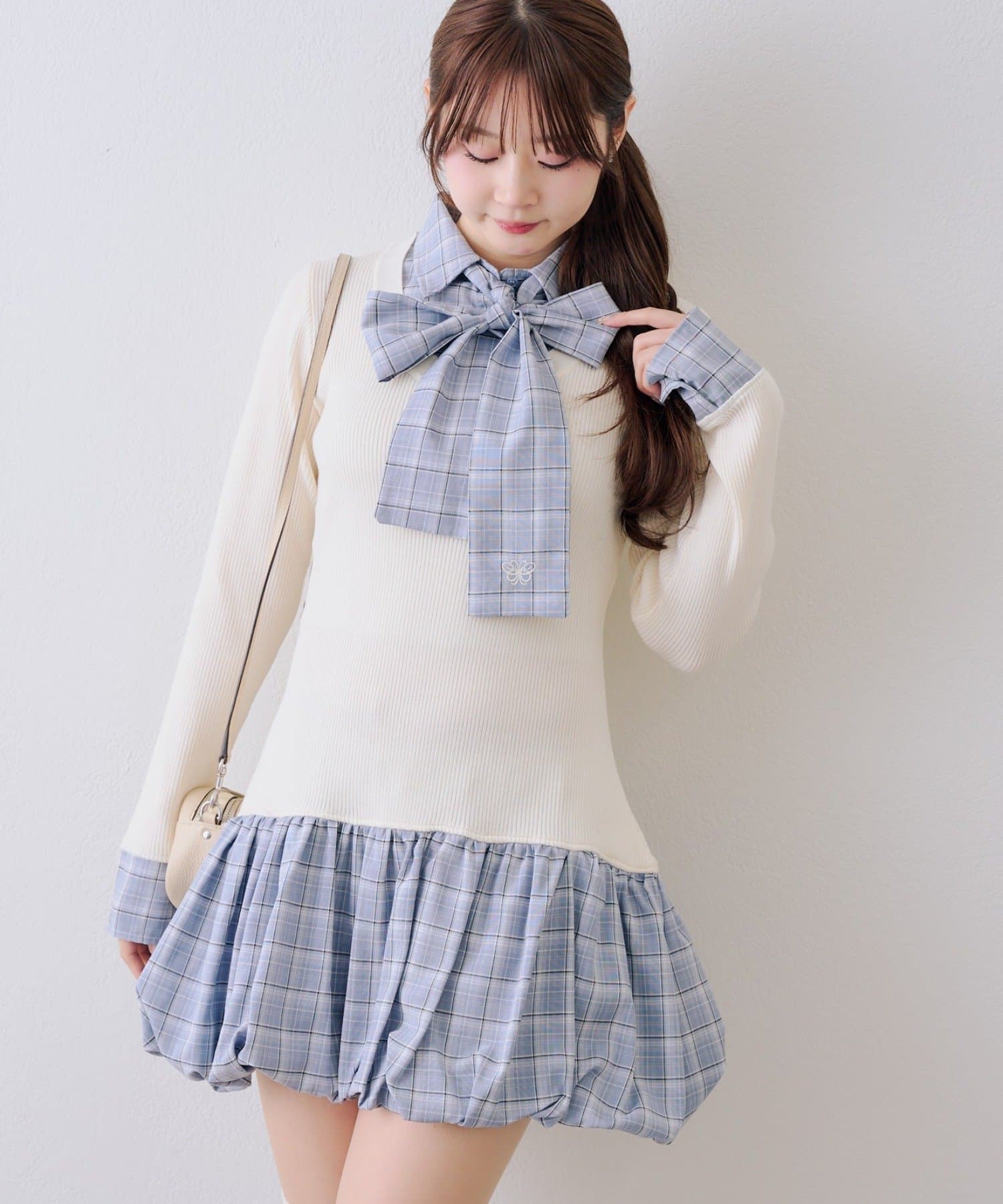 Remind me and forever(リマインドミーアンドフォーエバー) リボン&バルーンドッキングワンピース