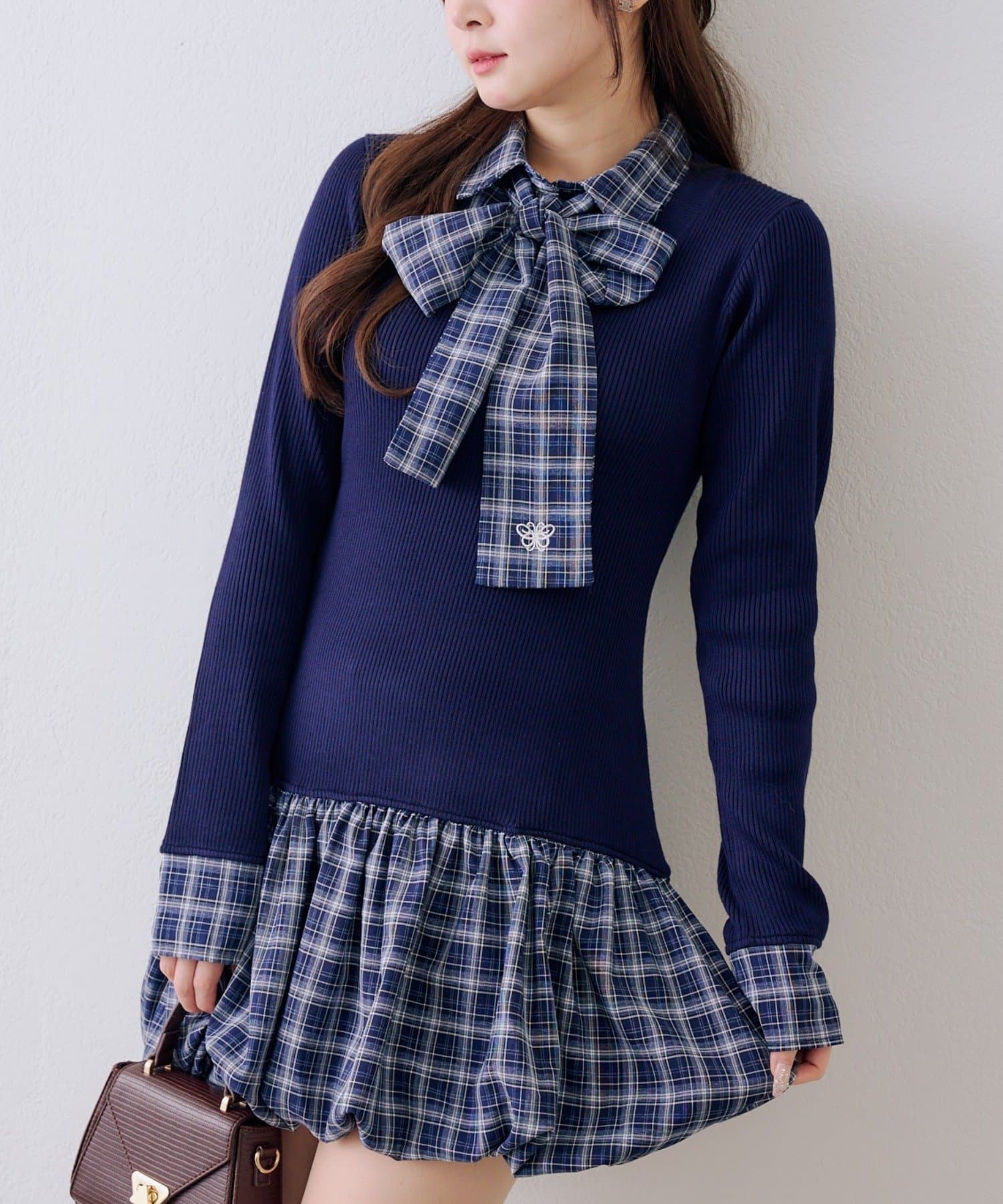 Remind me and forever(リマインドミーアンドフォーエバー) リボン&バルーンドッキングワンピース