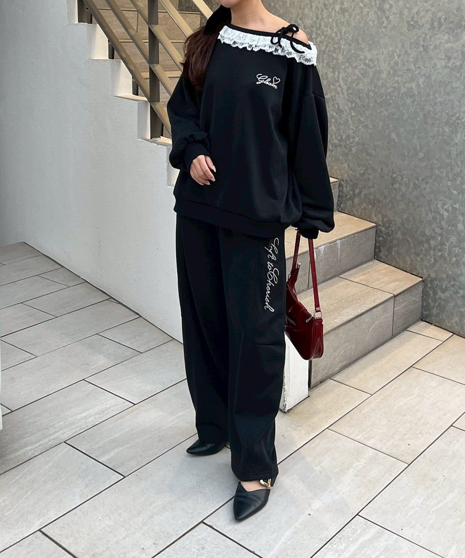 Remind me and forever(リマインドミーアンドフォーエバー) 【2026SS】ラメ裏毛スウェットパンツ