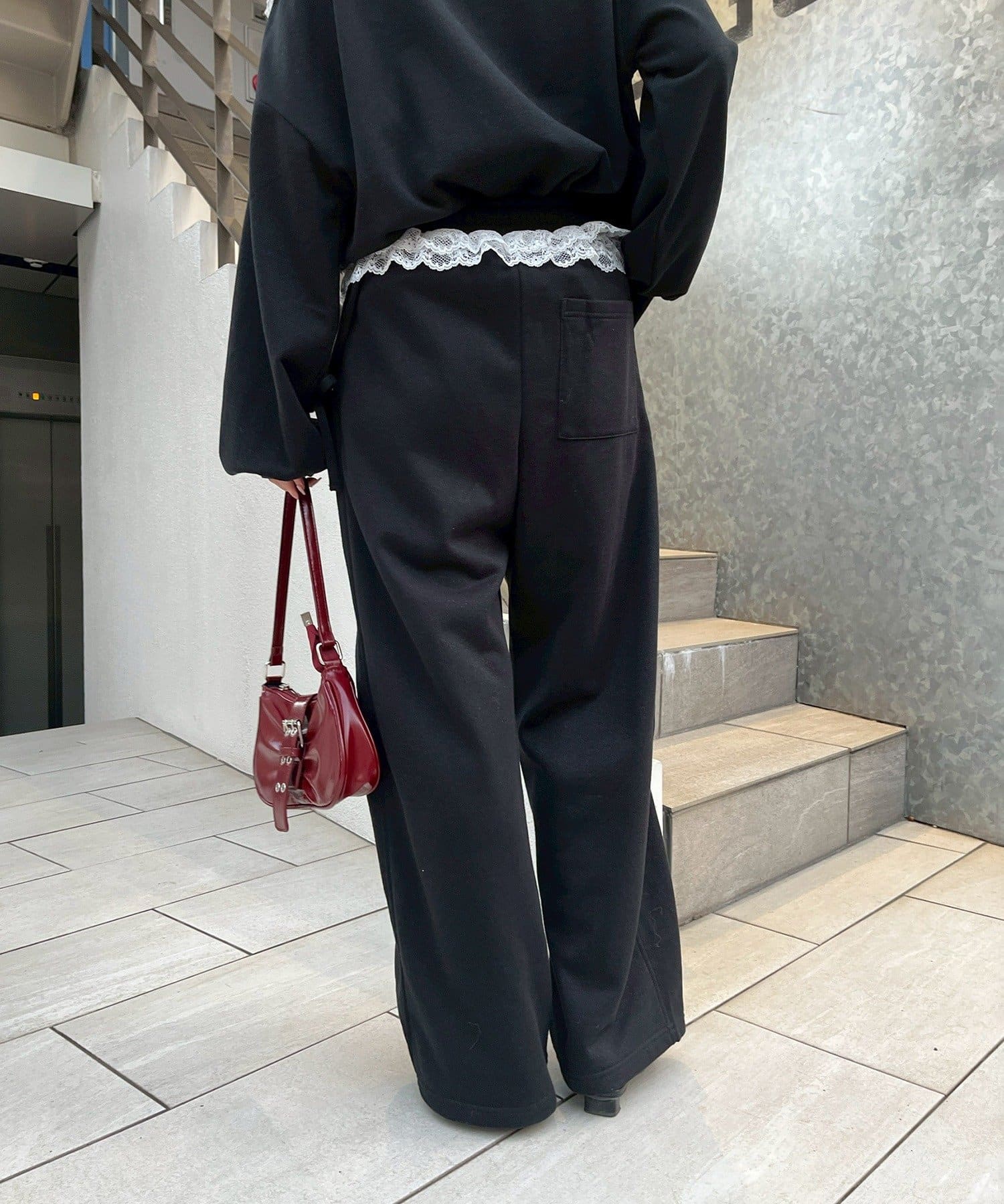 Remind me and forever(リマインドミーアンドフォーエバー) 【2026SS】ラメ裏毛スウェットパンツ