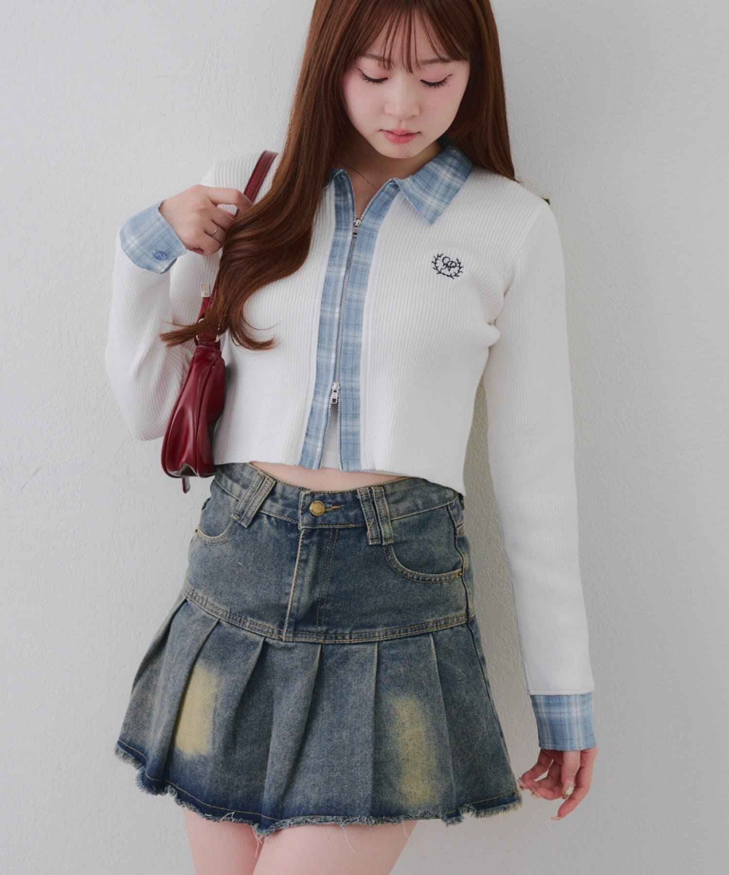 Remind me and forever(リマインドミーアンドフォーエバー) シャツドッキングWZIPカーディガン