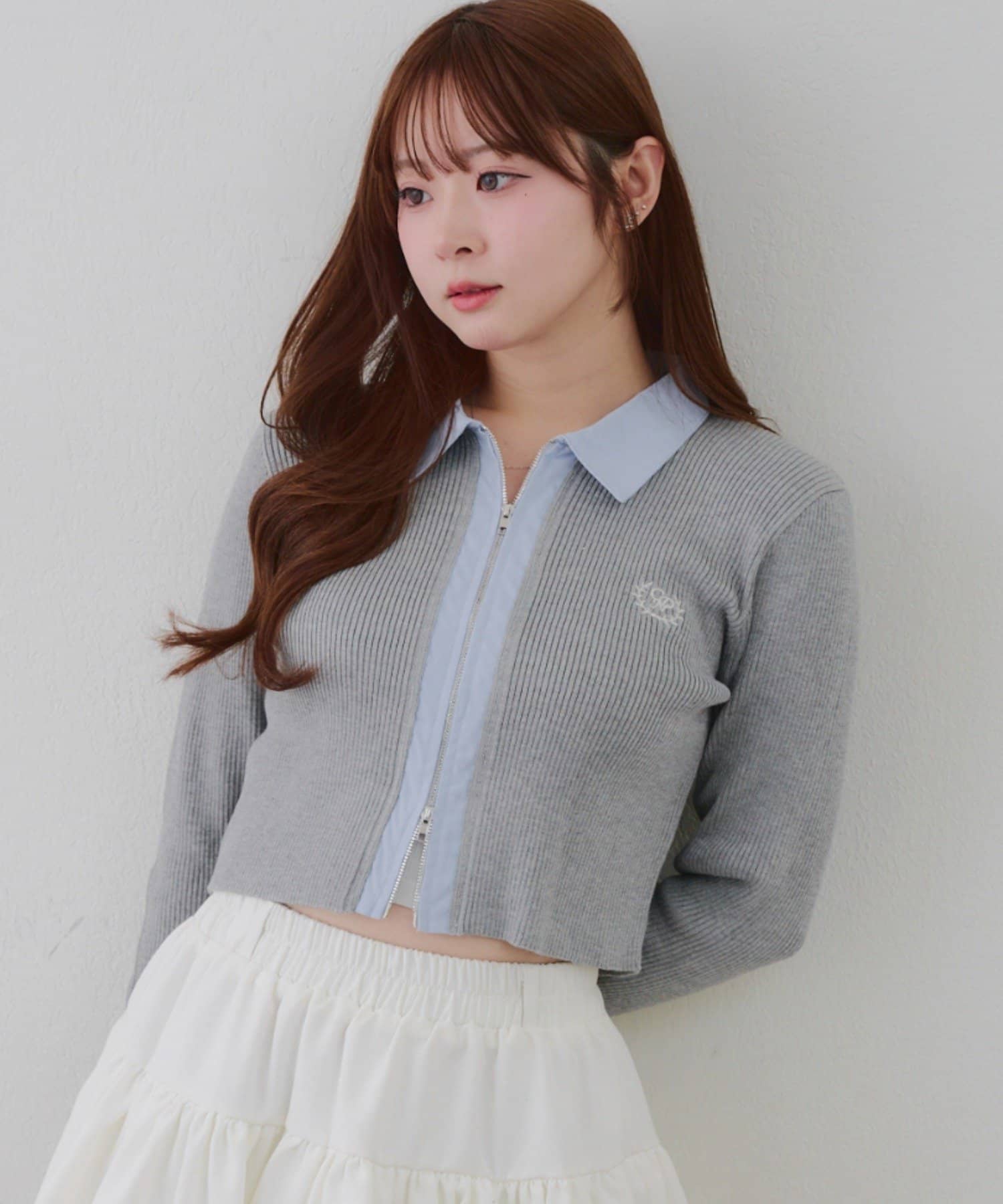 Remind me and forever(リマインドミーアンドフォーエバー) シャツドッキングWZIPカーディガン