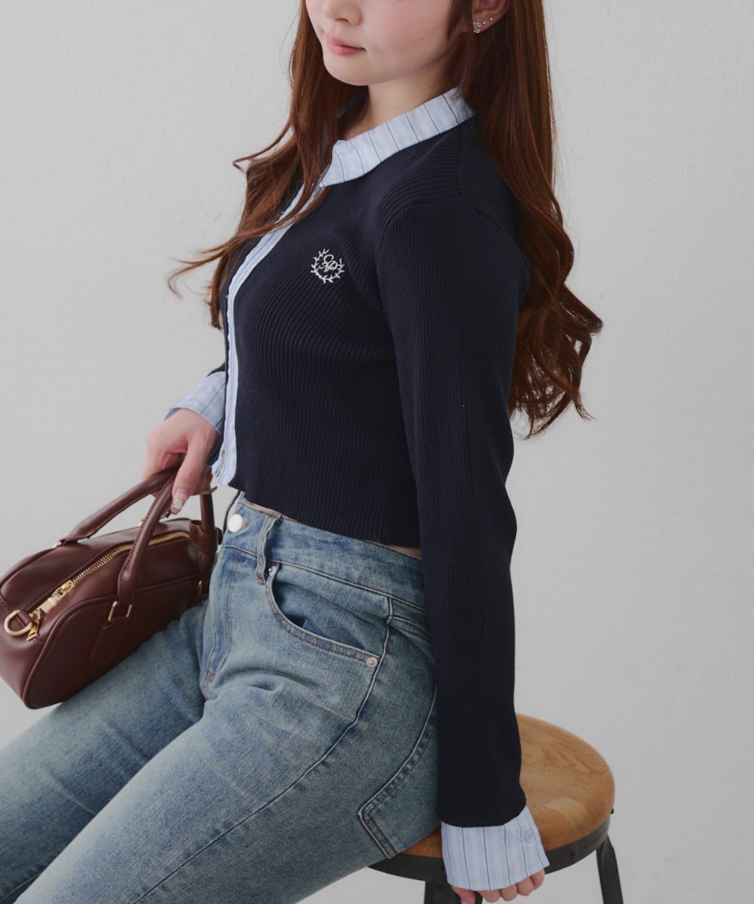 Remind me and forever(リマインドミーアンドフォーエバー) シャツドッキングWZIPカーディガン