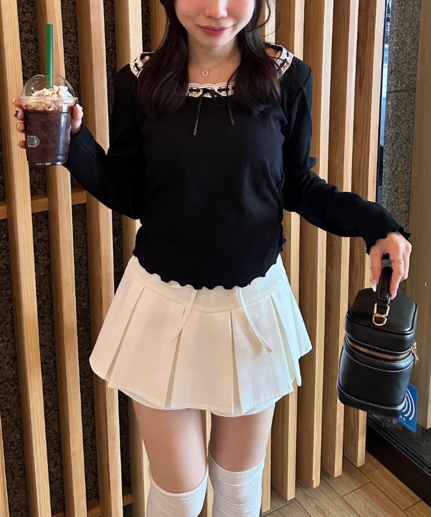 Remind me and forever(リマインドミーアンドフォーエバー) 衿レースリボンテレコトップス