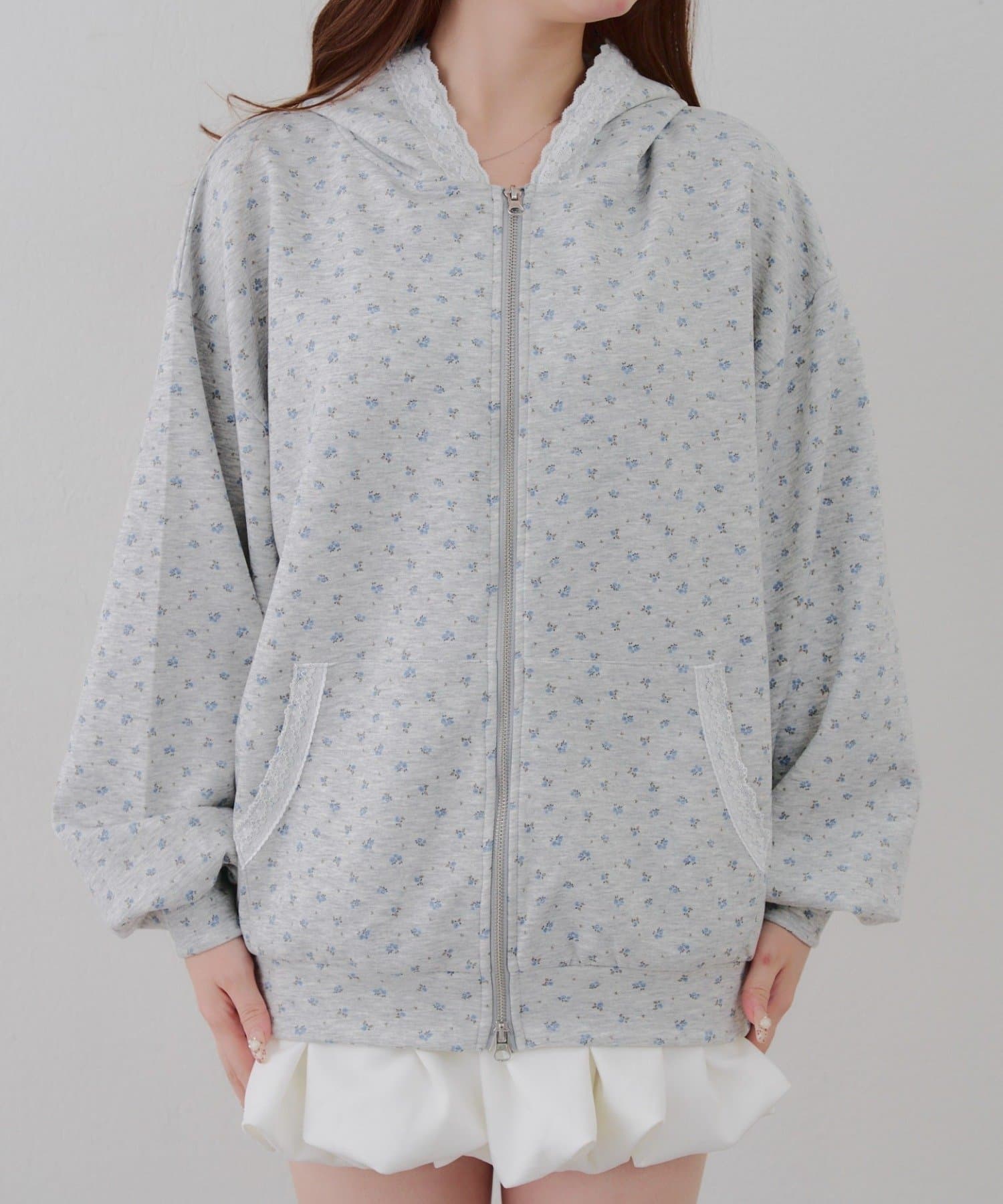 Remind me and forever(リマインドミーアンドフォーエバー) 【2026SS】レース使いZIPUPパーカー