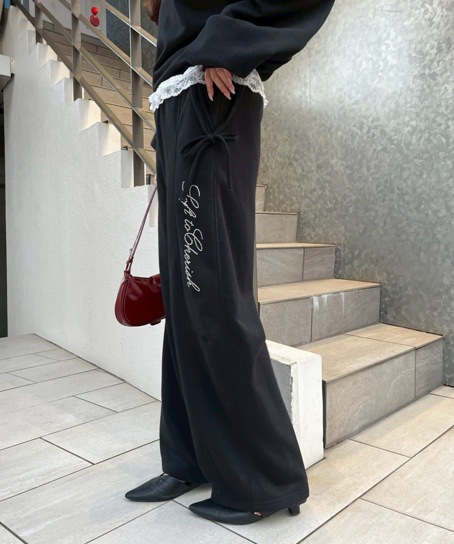 RMAF】ラメ裏毛スウェットパンツ | NICE CLAUP / OLIVE des OLIVE