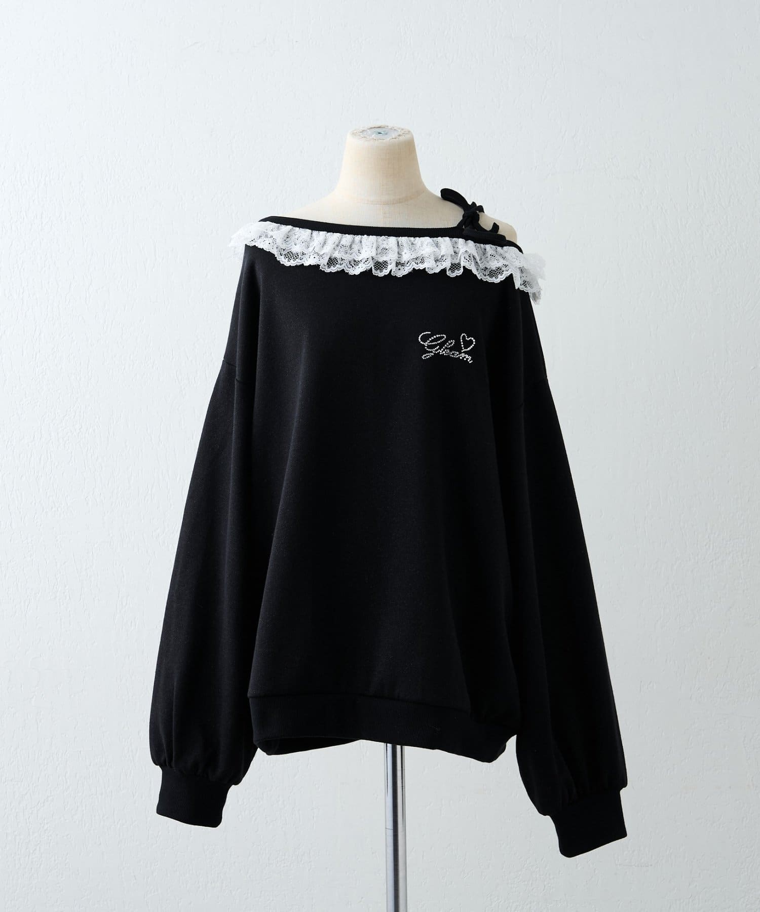 NICE CLAUP / OLIVE des OLIVE OUTLET(ナイスクラップ  / オリーブ デ オリーブ アウトレット) 【continuer】丈が選べる！ラメ裏毛ワンショルプルオーバー