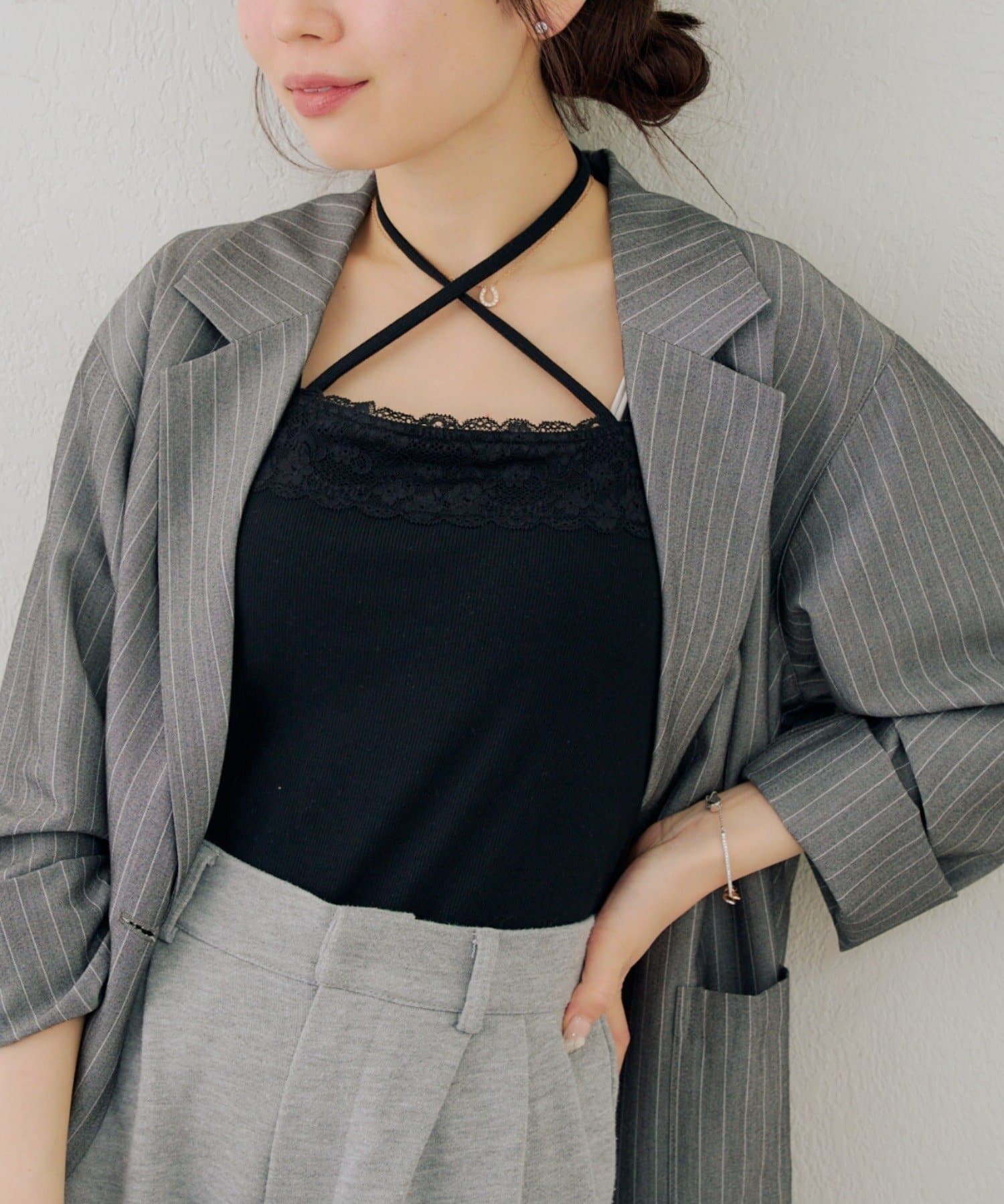 NICE CLAUP / OLIVE des OLIVE OUTLET(ナイスクラップ  / オリーブ デ オリーブ アウトレット) 【continuer】カップ付きマルチWAYキャミ