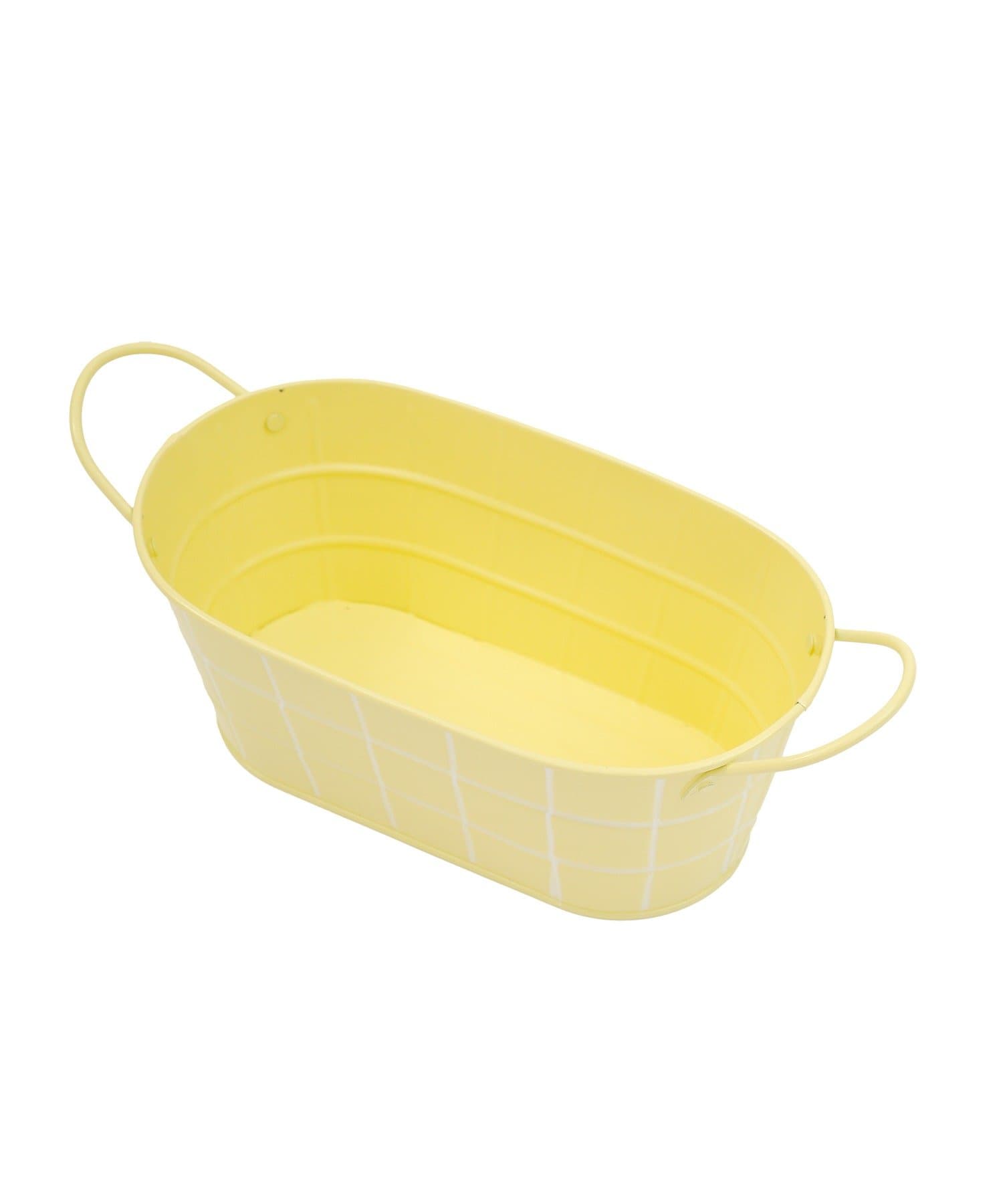 salut!(サリュ) タイルデザインオーバルブリキバスケット