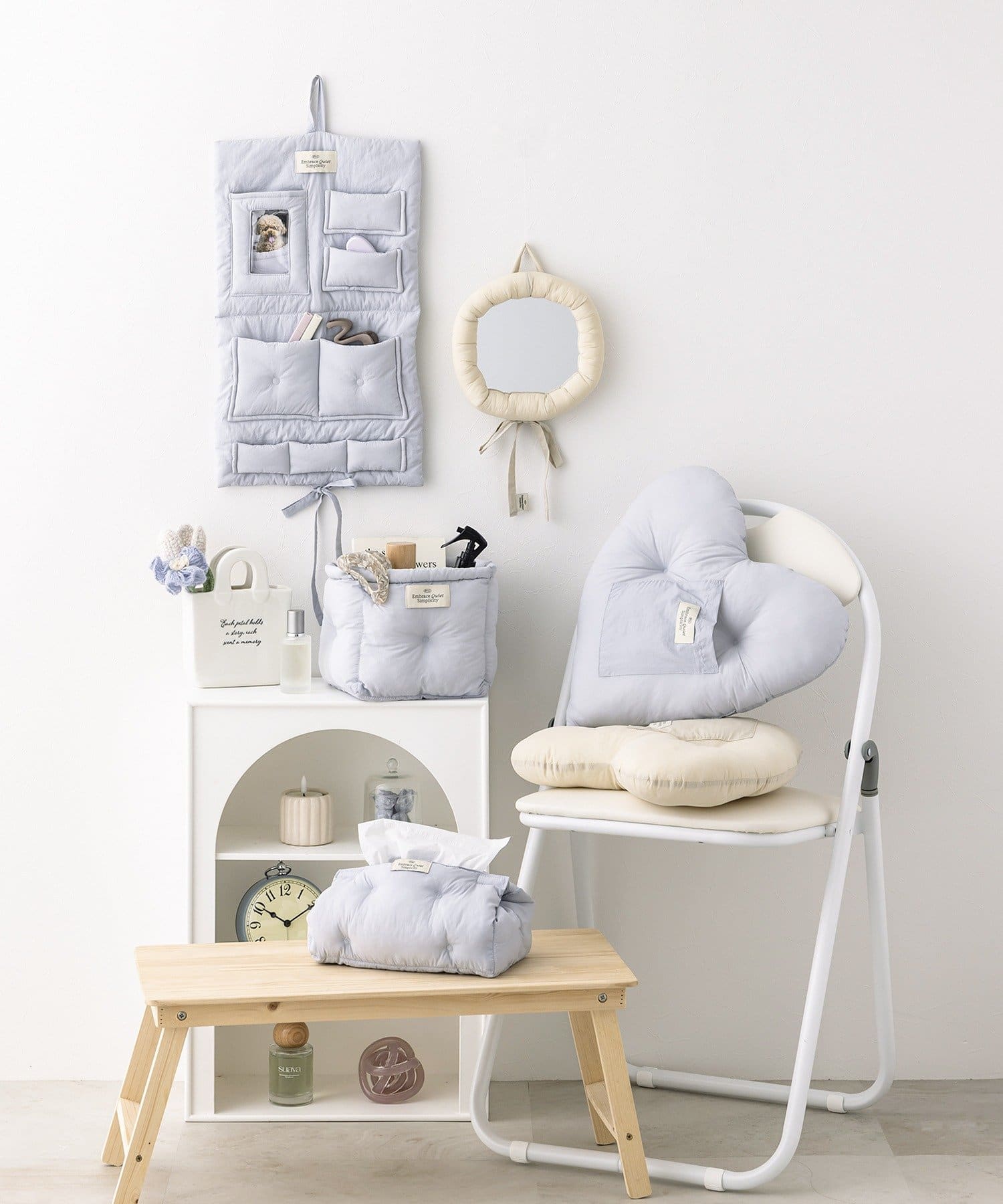 3COINS(スリーコインズ) モコモコハート型クッション