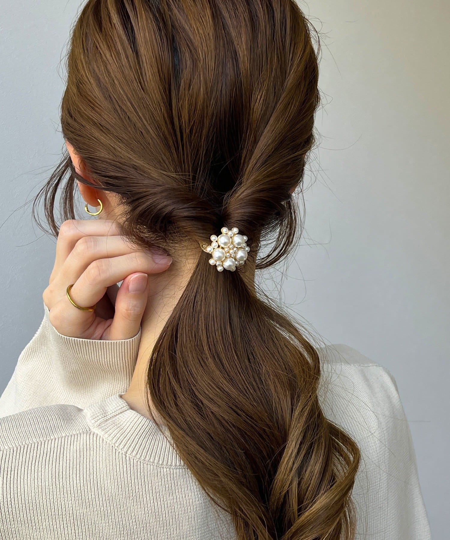 3COINS(スリーコインズ) フラワーパールヘアフック