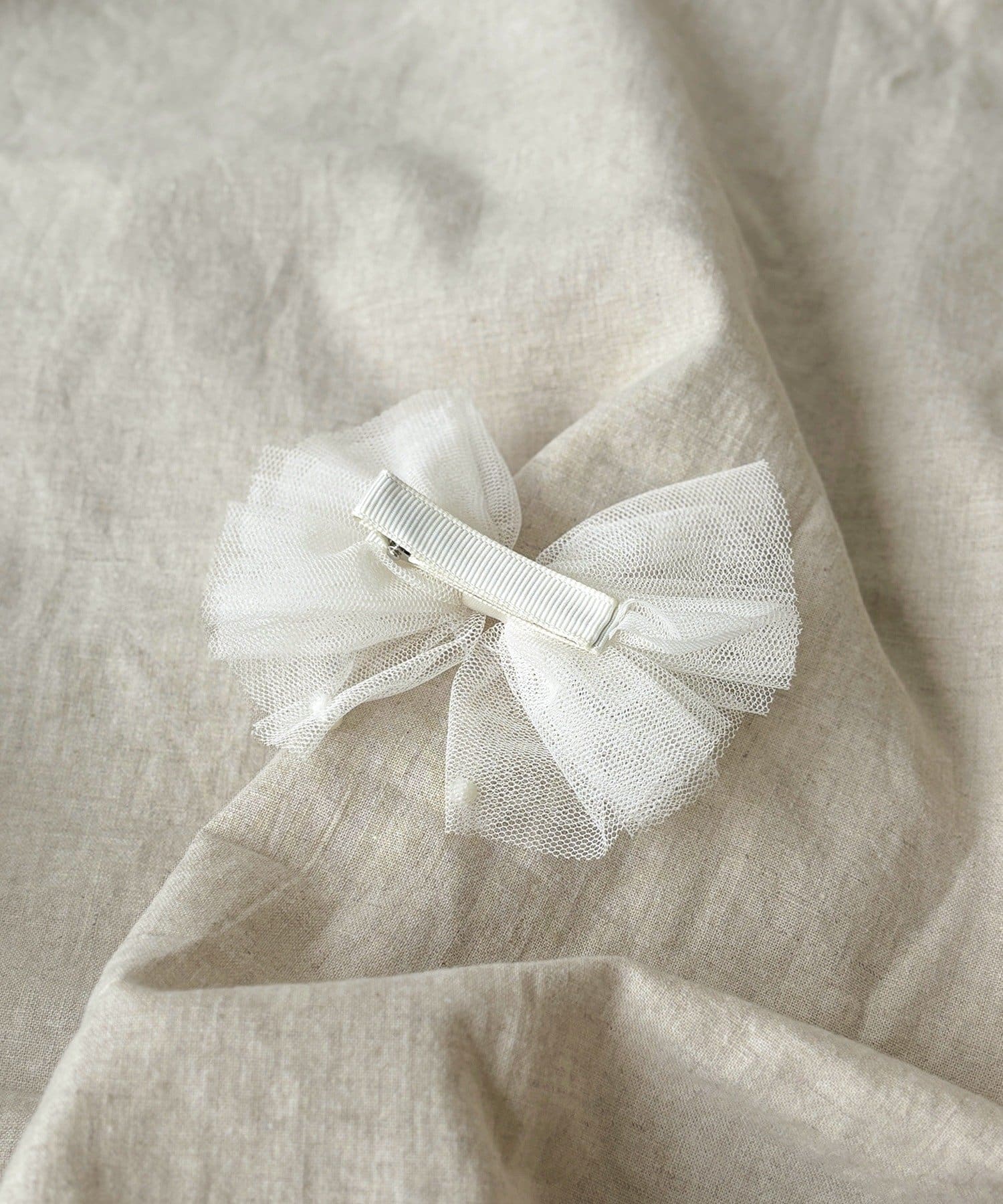 3COINS(スリーコインズ) パール付チュールリボンクリップ／KIDS