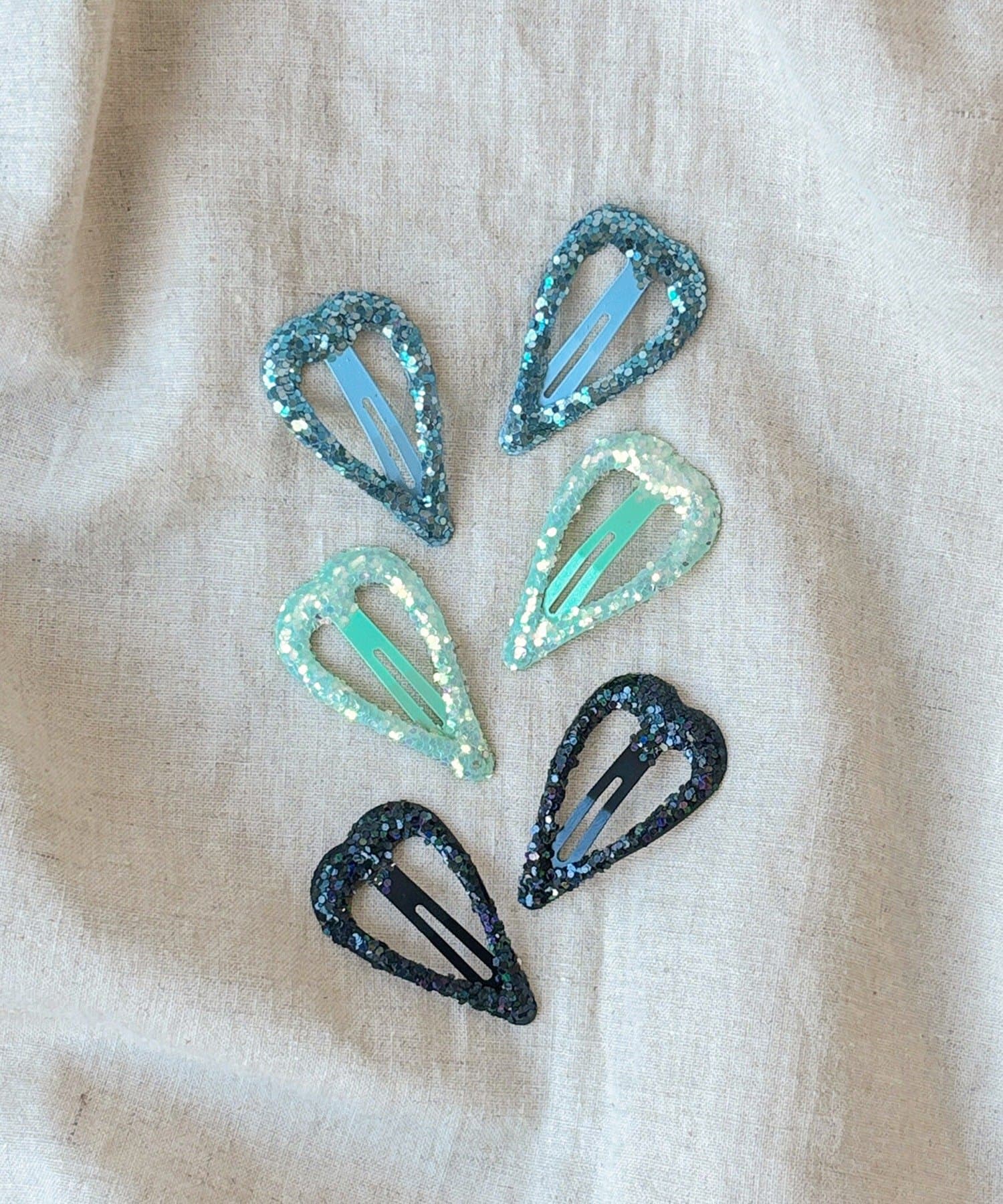 3COINS(スリーコインズ) ラメハートパッチンピン6個セット／KIDS