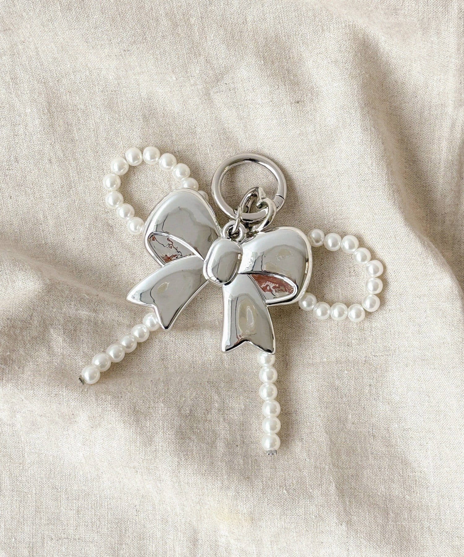 3COINS(スリーコインズ) ダブルリボンキーホルダー