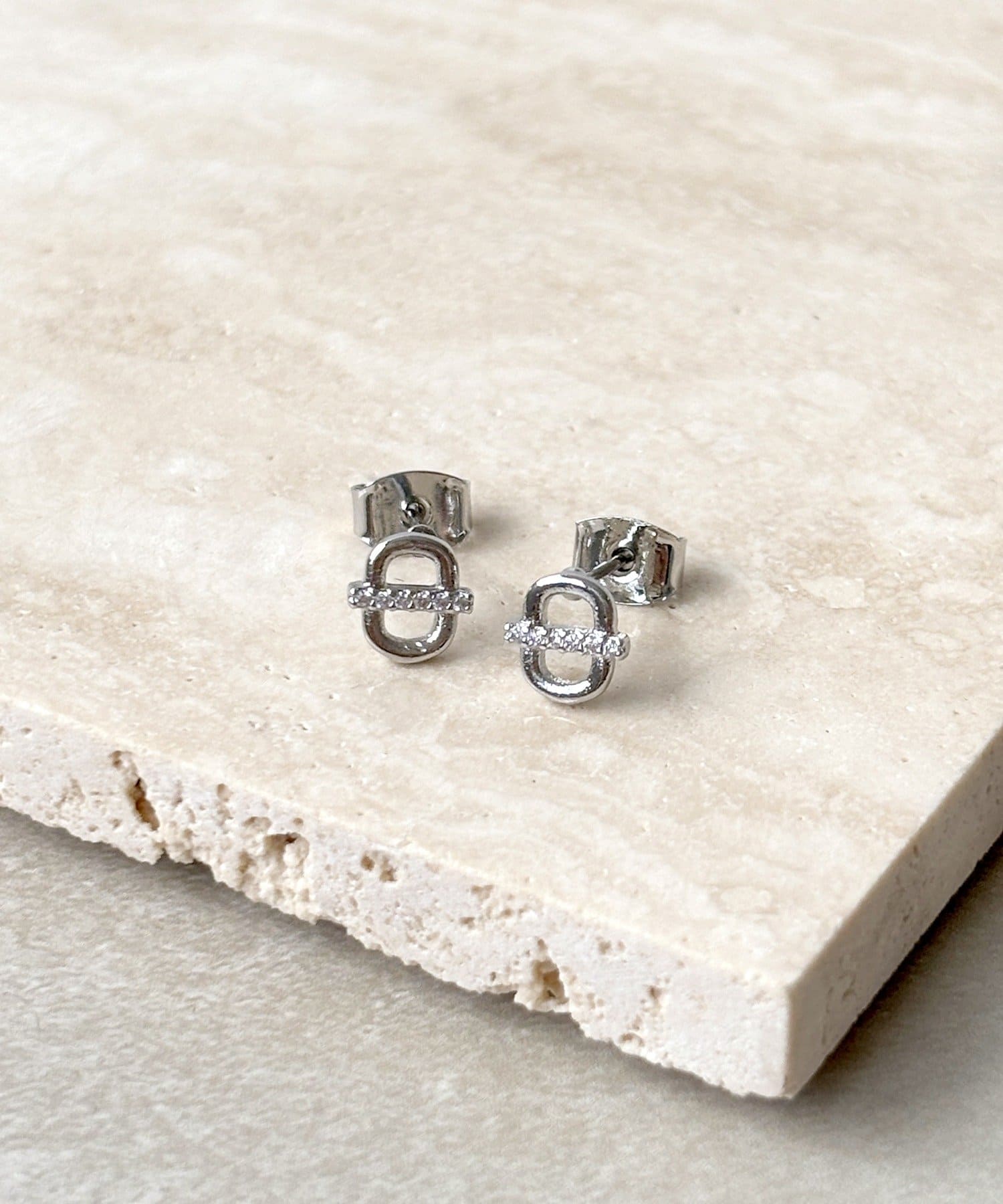 3COINS(スリーコインズ) センターラインラウンドピアス