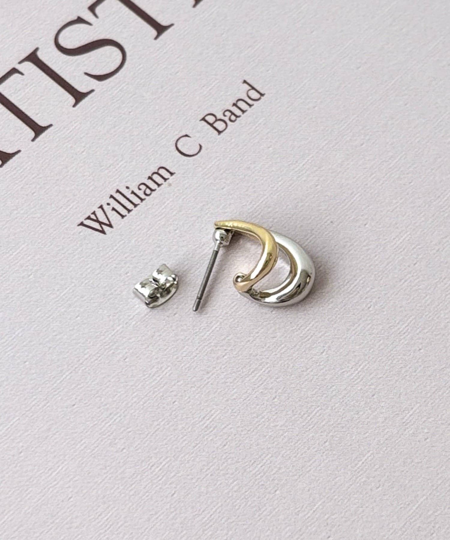 3COINS(スリーコインズ) ツートーンカーブピアス