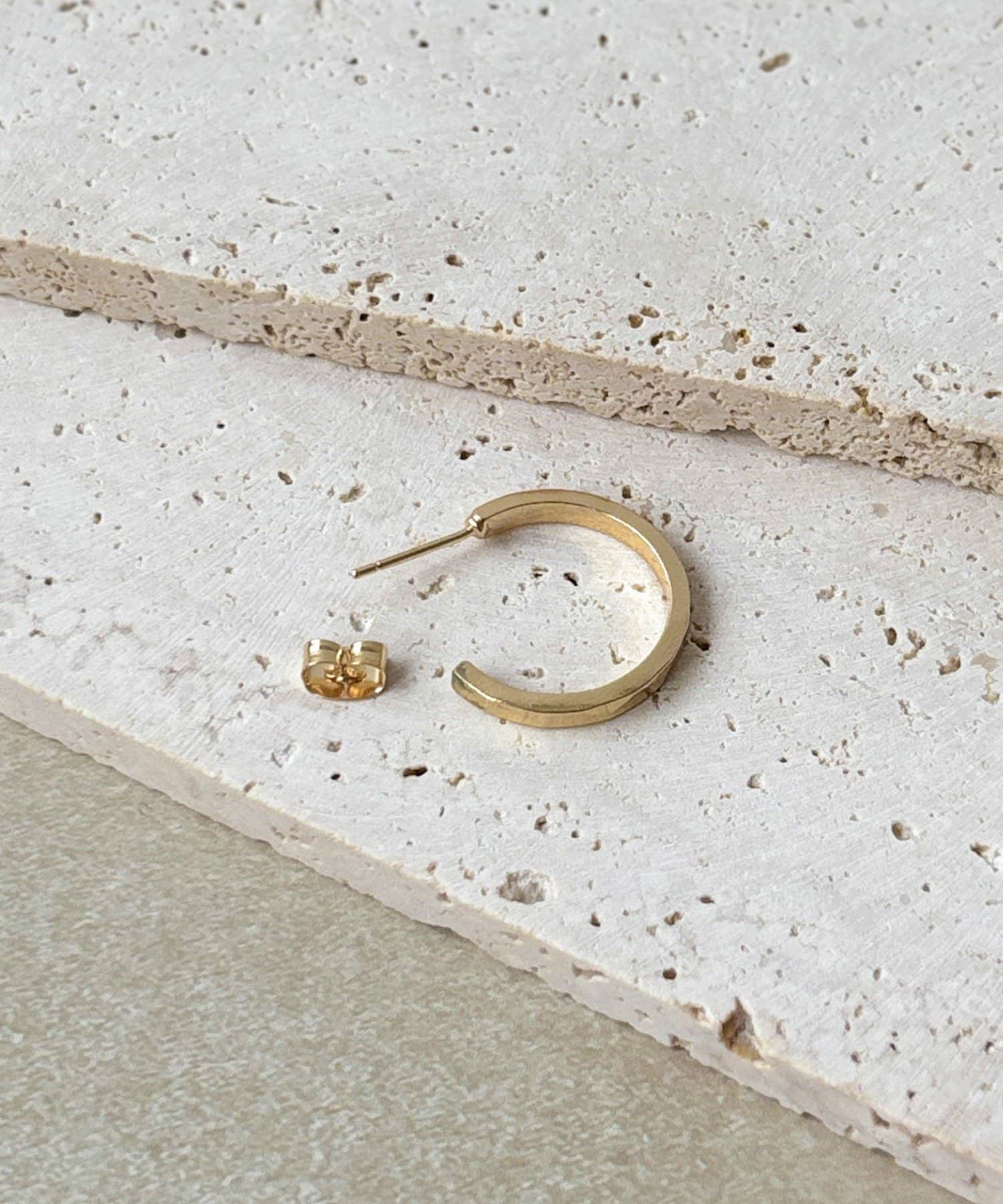 3COINS(スリーコインズ) タタキメタルフープピアス