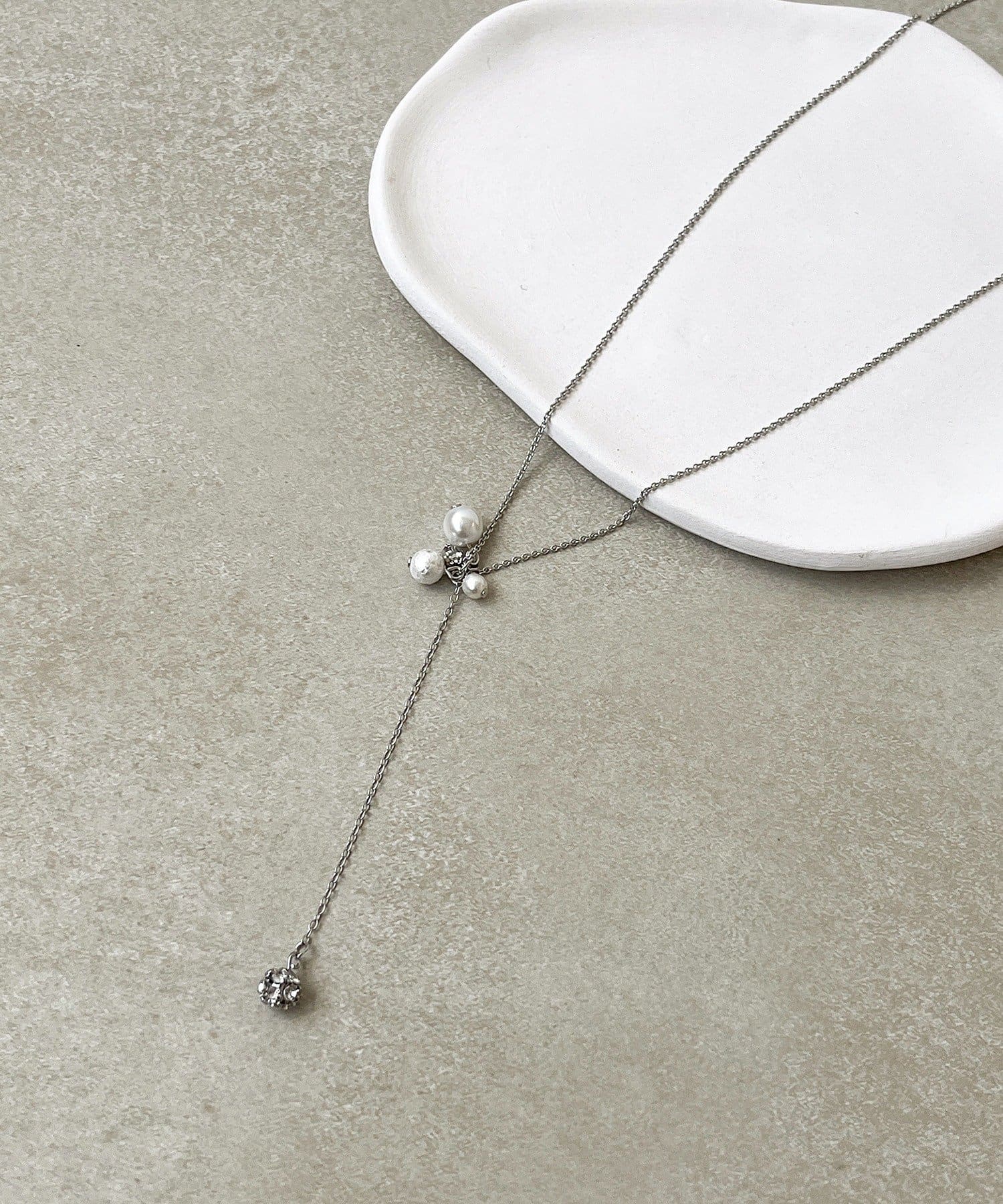 3COINS(スリーコインズ) じゃらパールロングネックレス