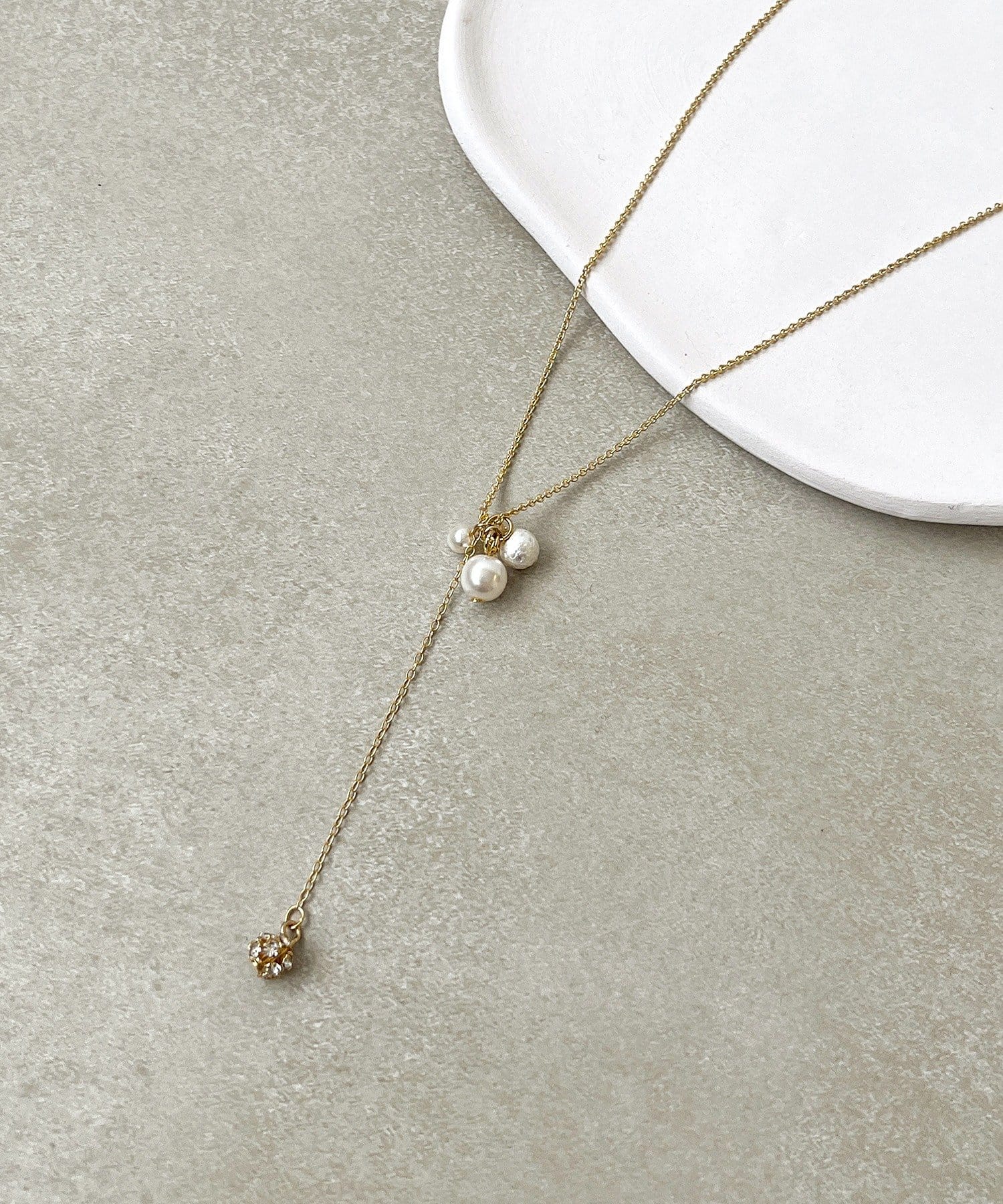 3COINS(スリーコインズ) じゃらパールロングネックレス