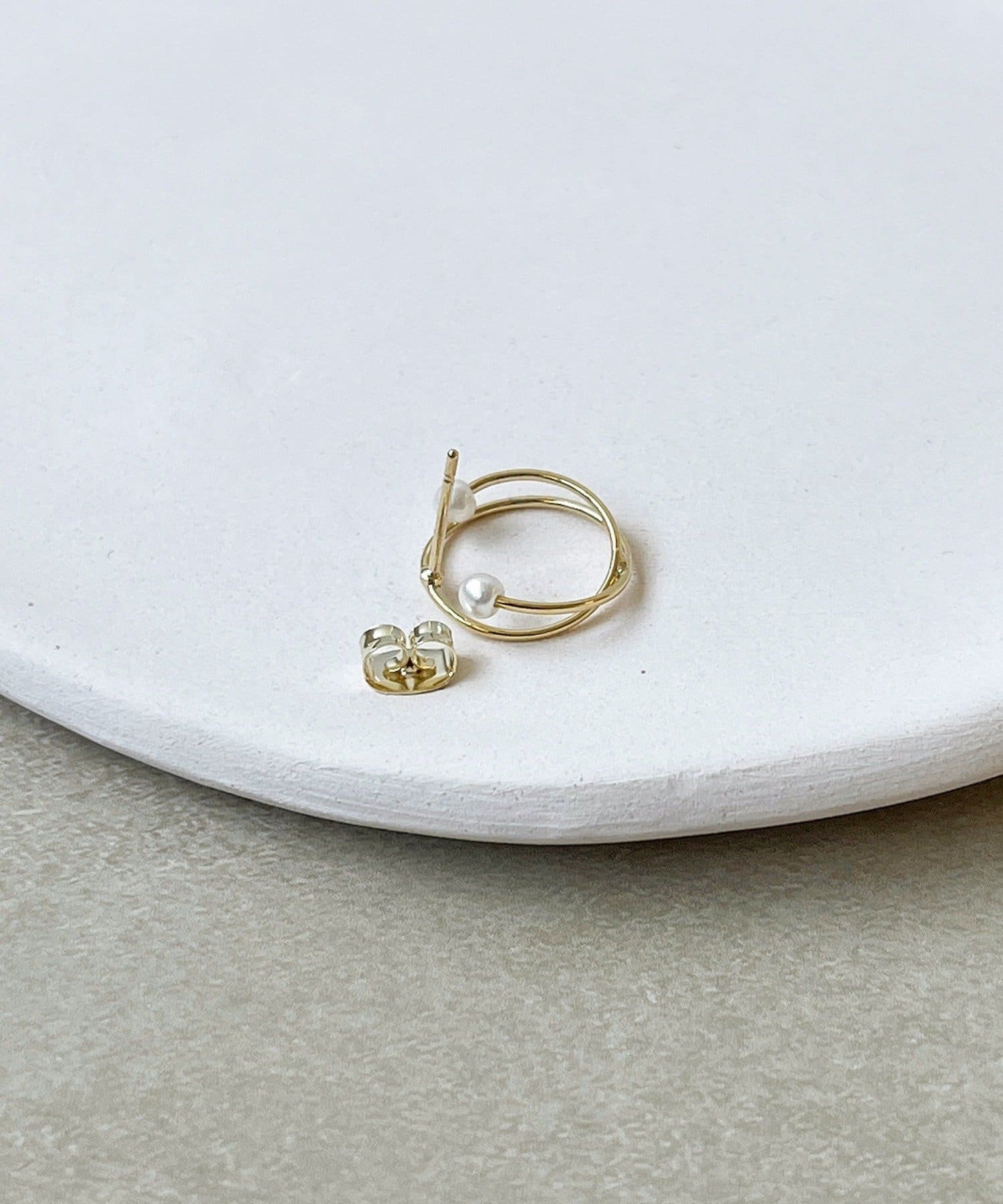 3COINS(スリーコインズ) パールラウンドピアス4個セット