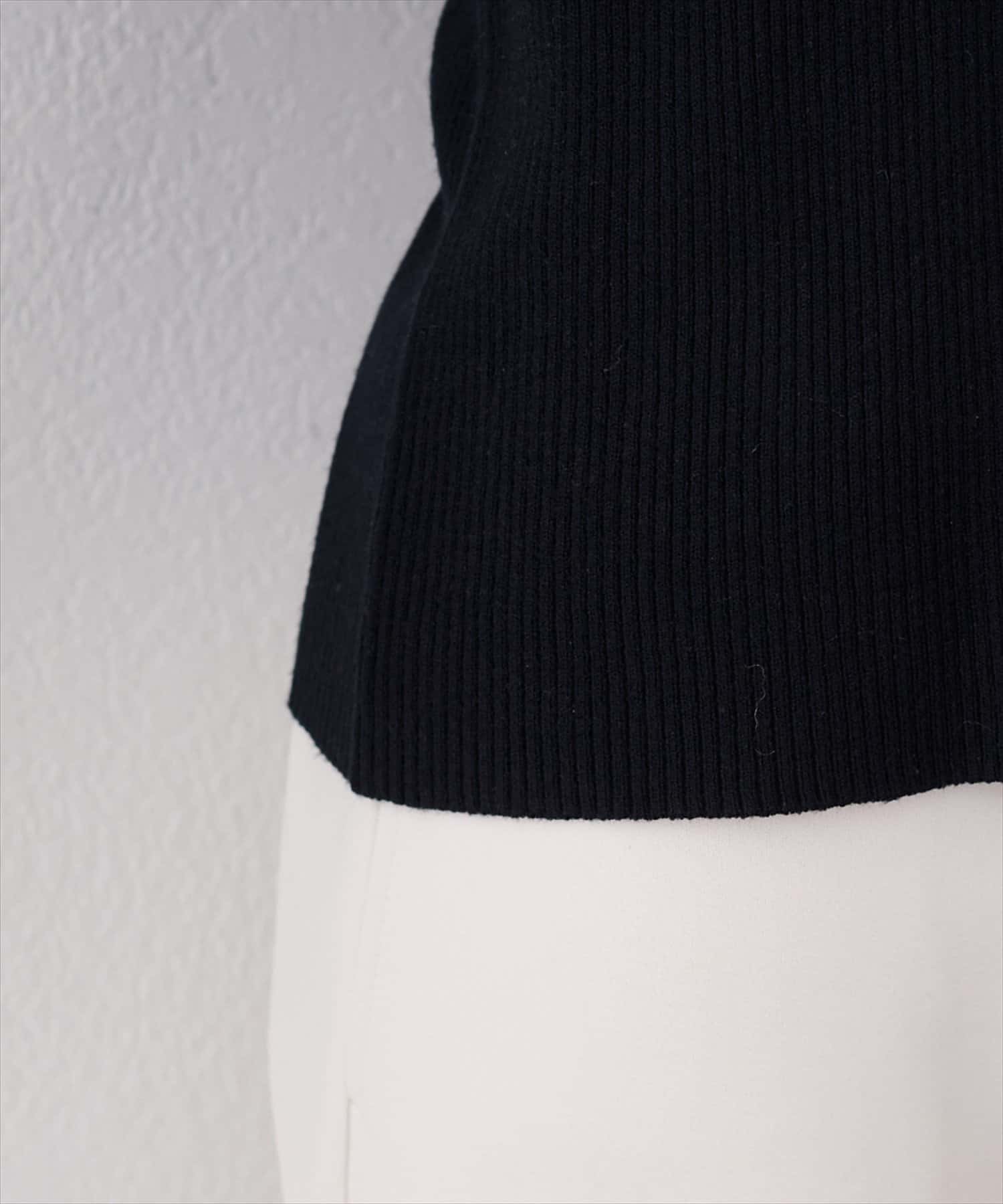 natural couture(ナチュラルクチュール) 袖口レースリブニットプルオーバー