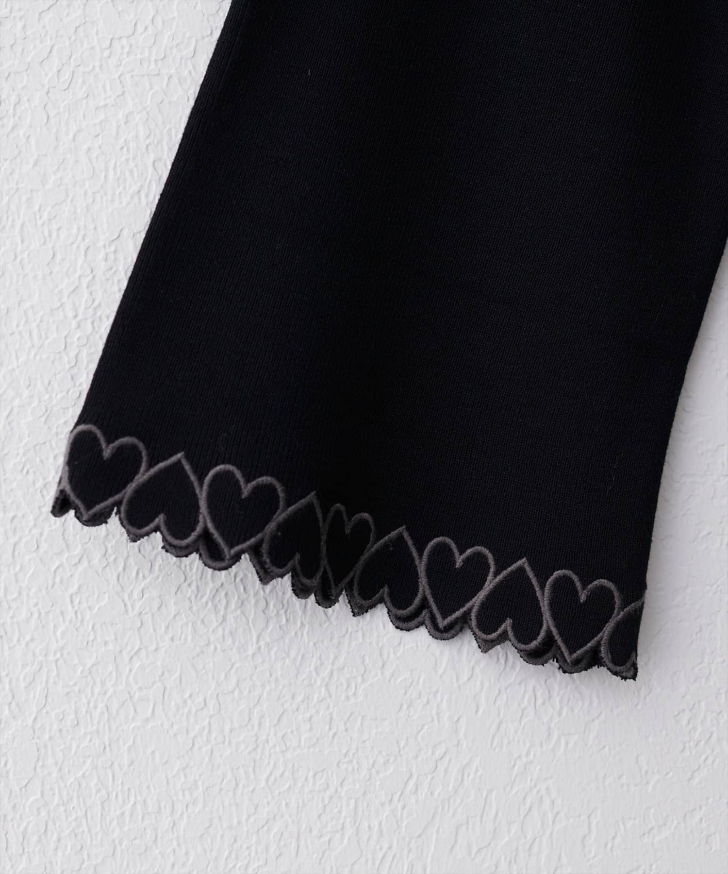 natural couture(ナチュラルクチュール) お袖ハートショート丈ニットプルオーバー