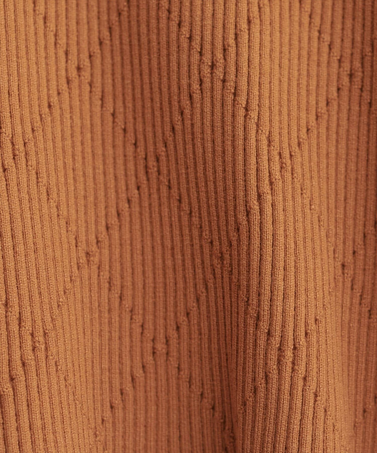 natural couture(ナチュラルクチュール) ダイヤ柄プチハイリブニット