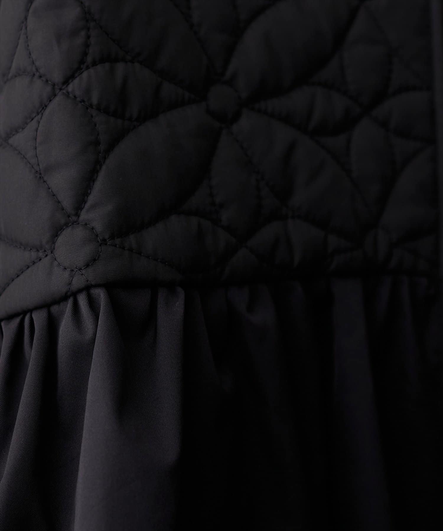 natural couture(ナチュラルクチュール) フラワーキルティングペプラムジャケット