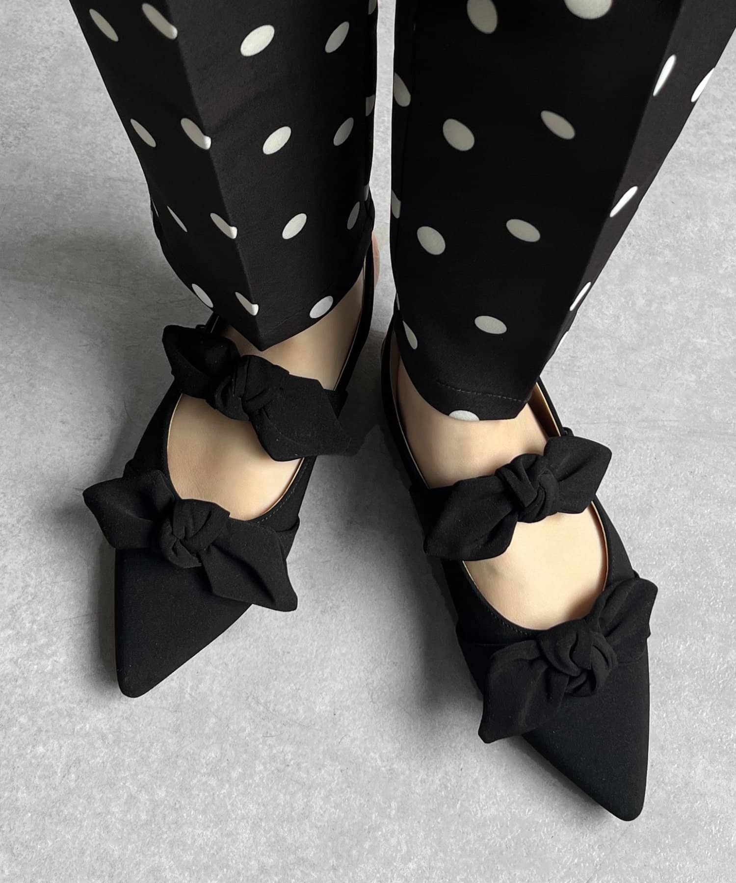 prose verse(プロズヴェール) Wストラップリボンミュール